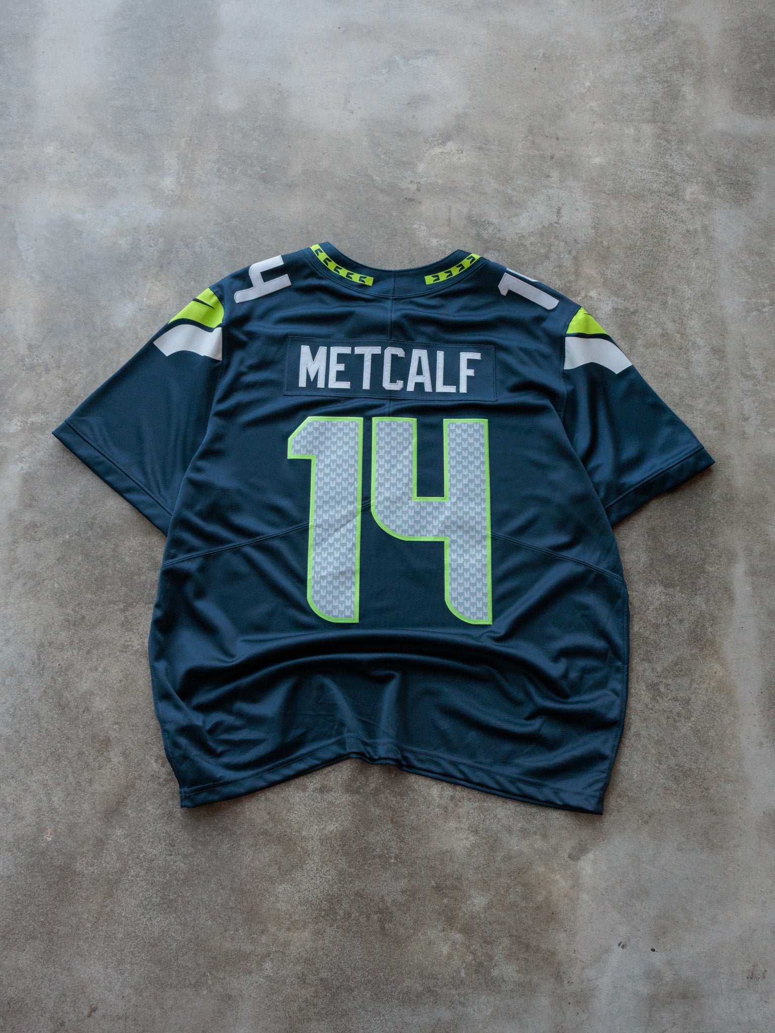 Navy Nike Seattle Seahawks Metcalf Jersey (2XL)
