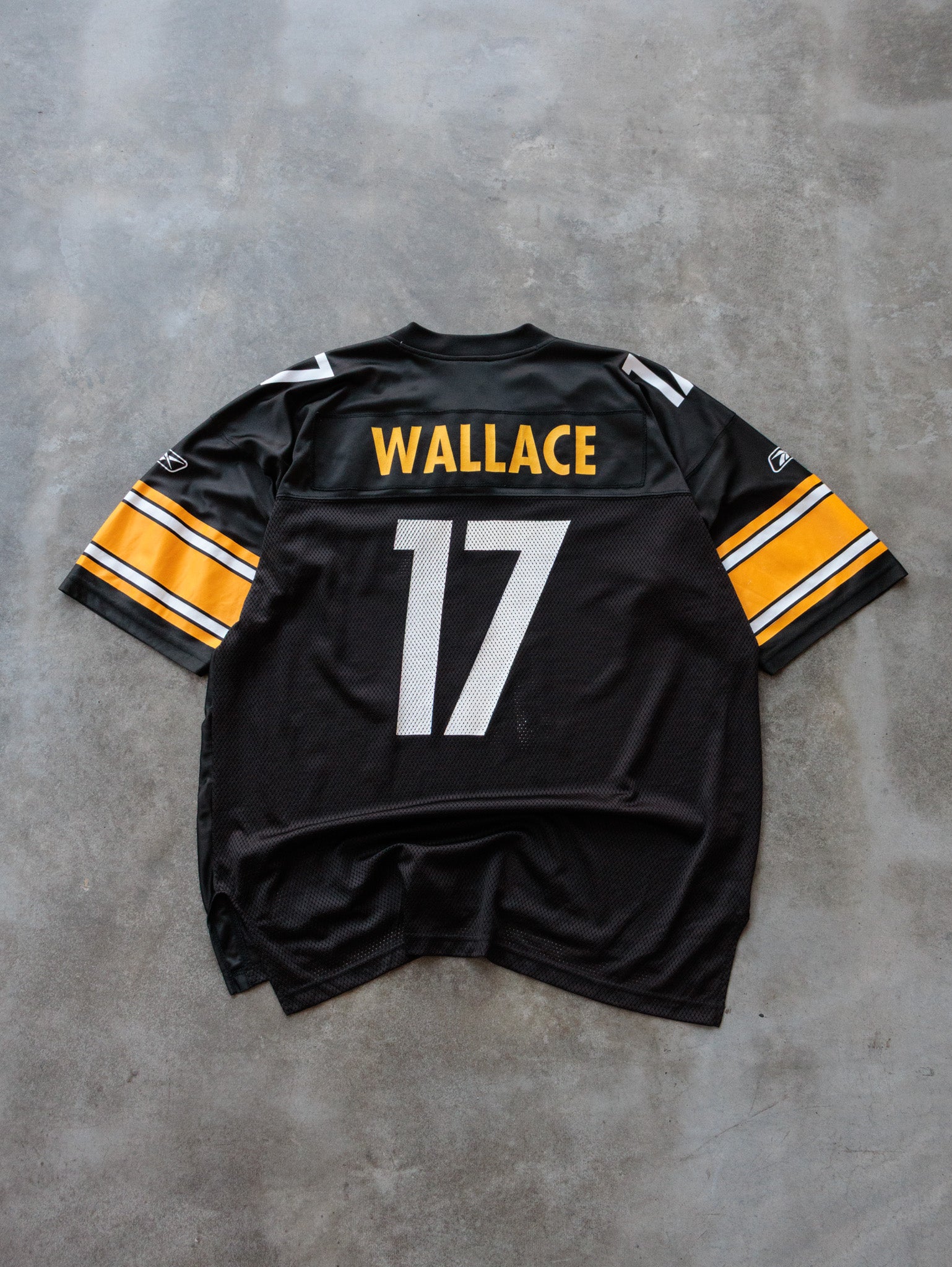 Vintage 00s Black Reebok Pittsburgh Steelers Wallace Jersey (XL)