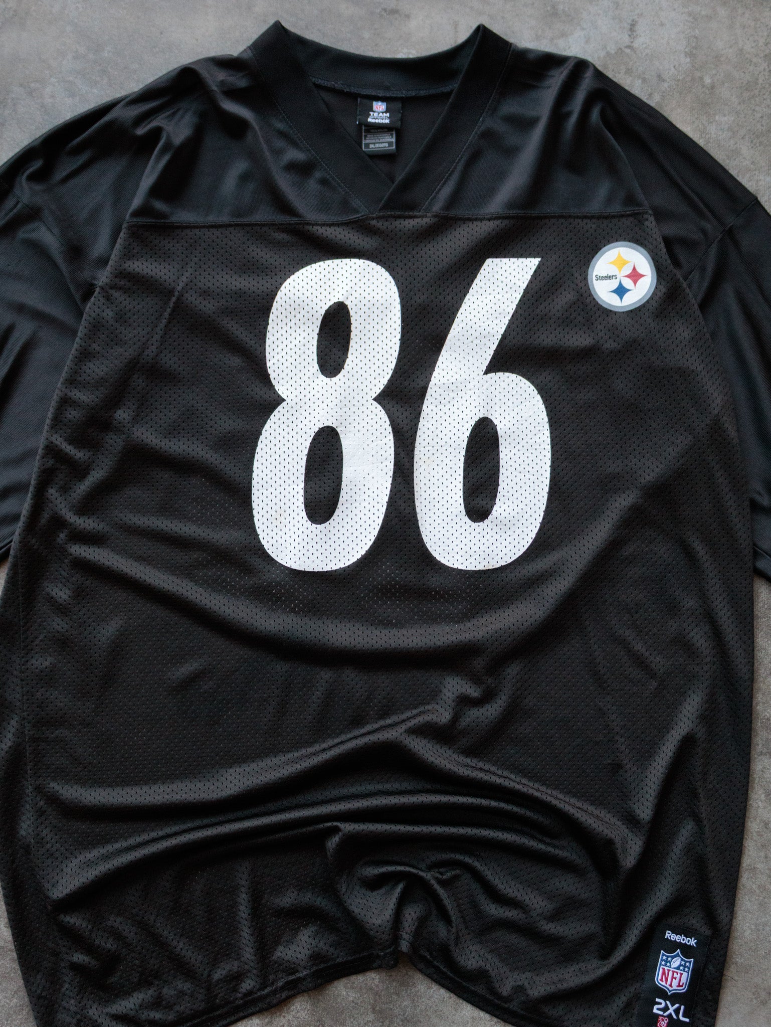Vintage 00s Black Reebok Pittsburgh Steelers Ward Jersey (2XL)