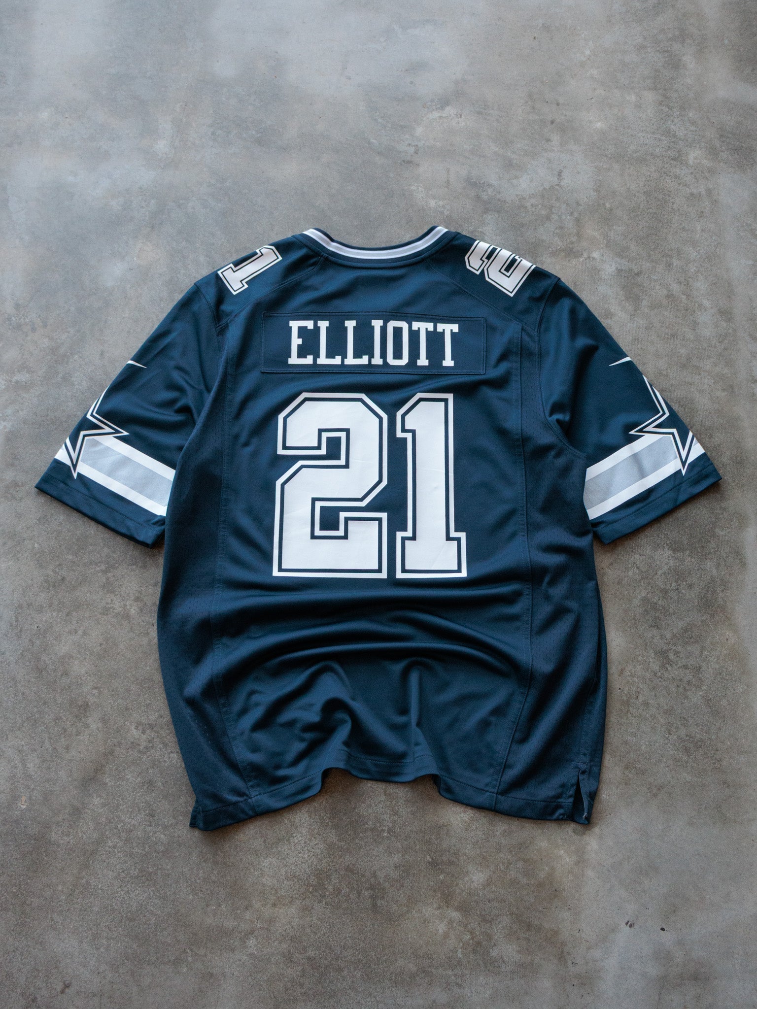 Navy Nike Dallas Cowboys Ezekiel Elliott Jersey (L)
