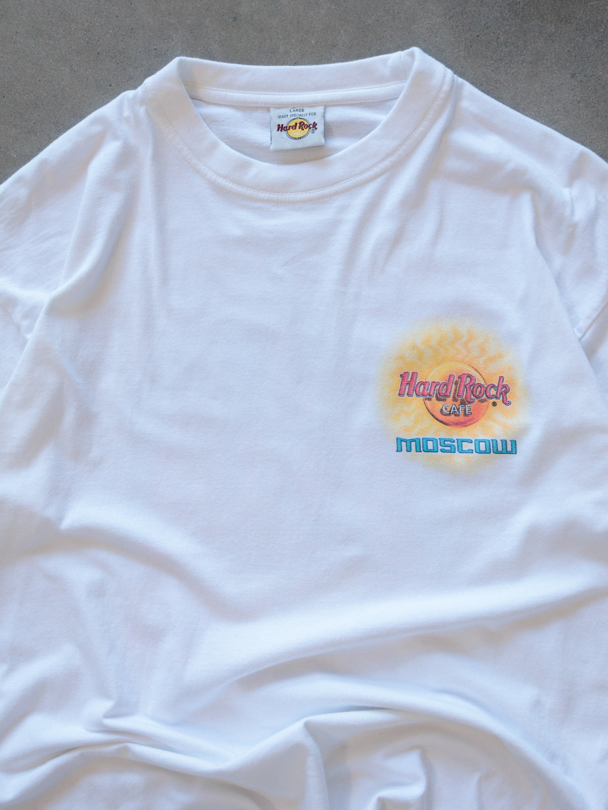 Vintage White Hard Rock Cafe Moscow Tee (L)