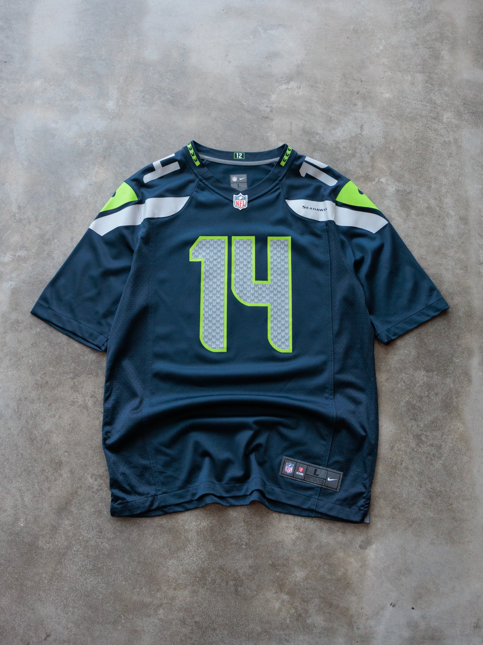 Navy Nike Seahawks Metcalf Jersey (L)