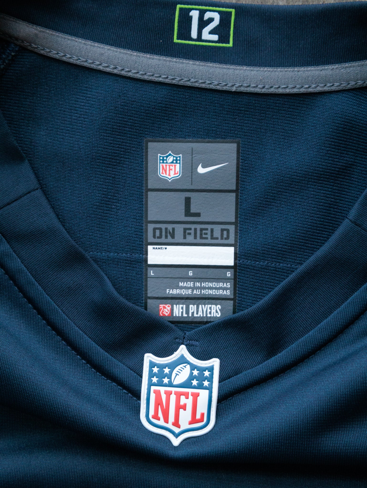 Navy Nike Seahawks Metcalf Jersey (L)