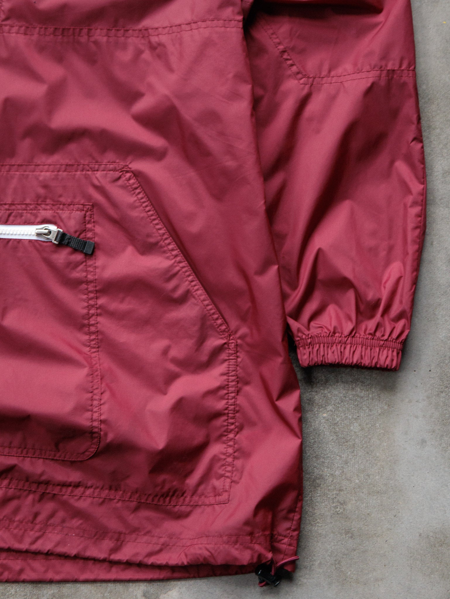Vintage 90s Maroon Nike Swoosh Windbreaker (XL)