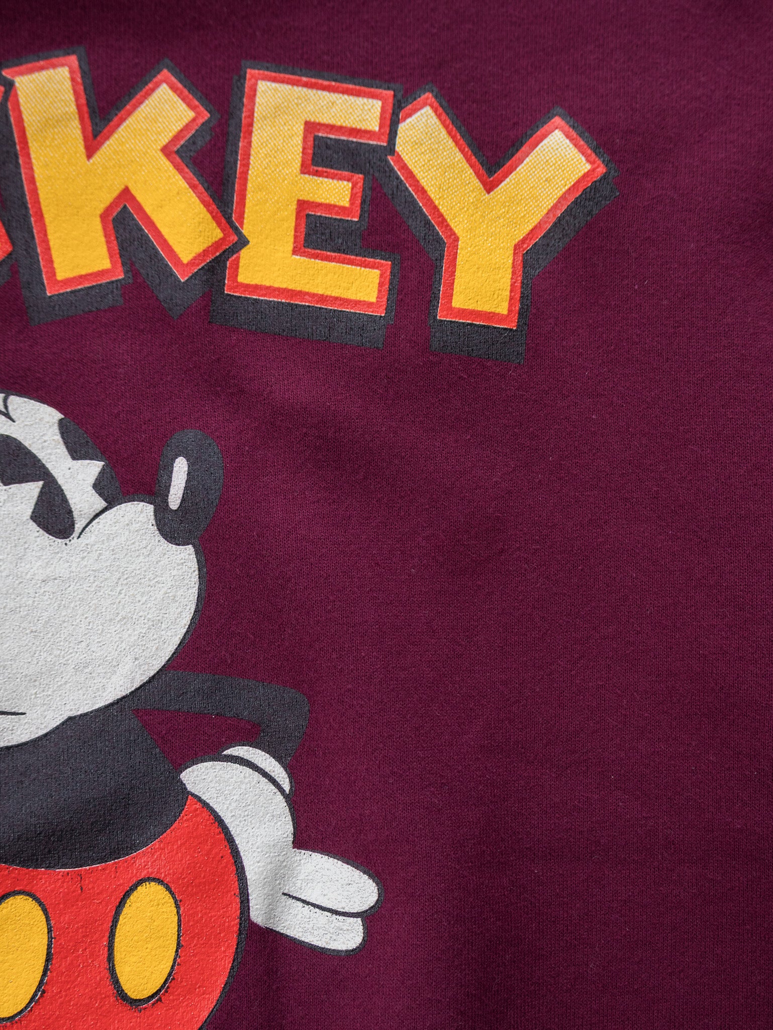 Vintage 90s Maroon Disney Mickey Mouse Sweatshirt (M)