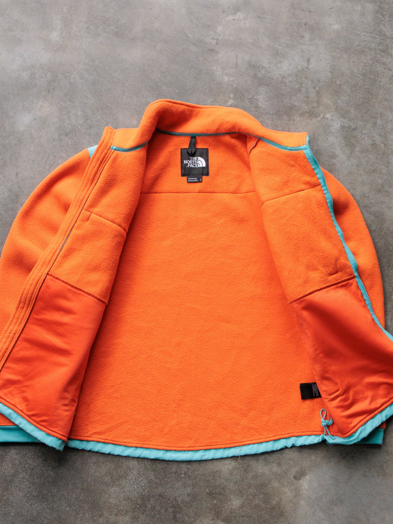 Vintage Orange & Teal The North Face Denali Fleece Jacket (M)