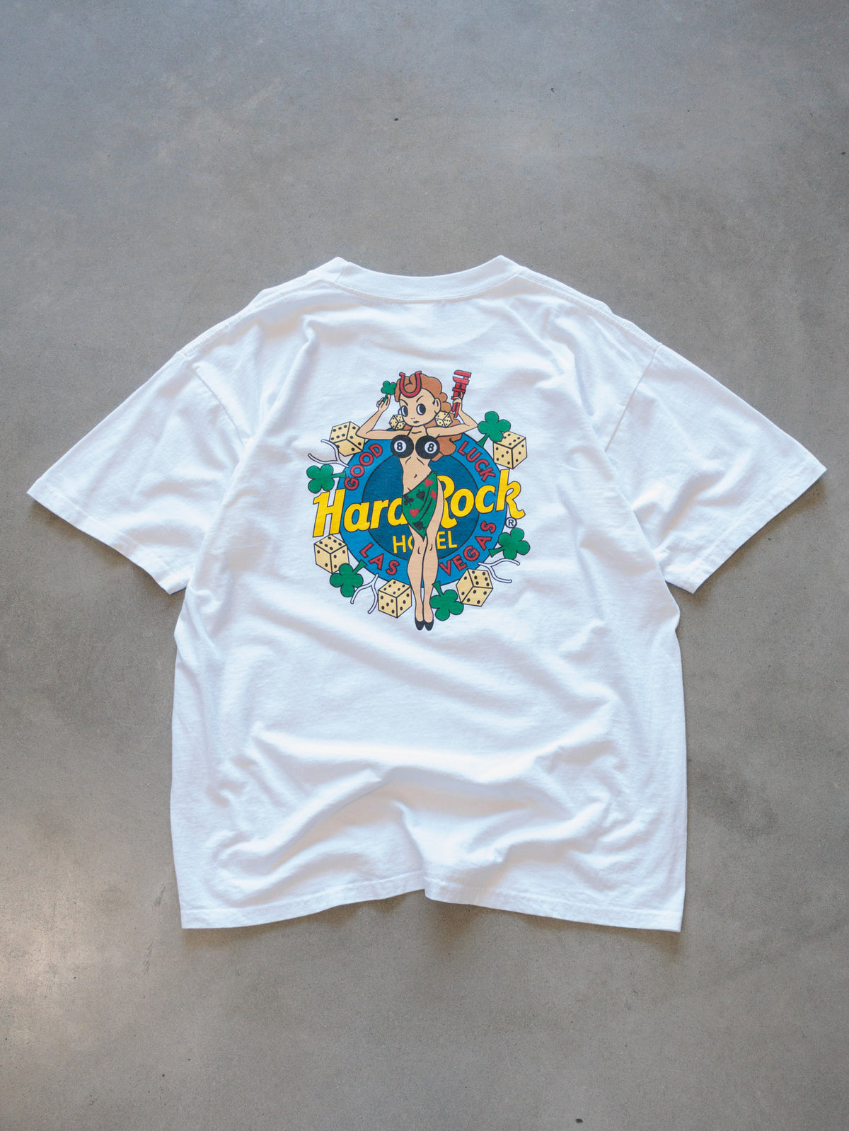 Vintage White Hard Rock Hotel Las Vegas Tee (-)