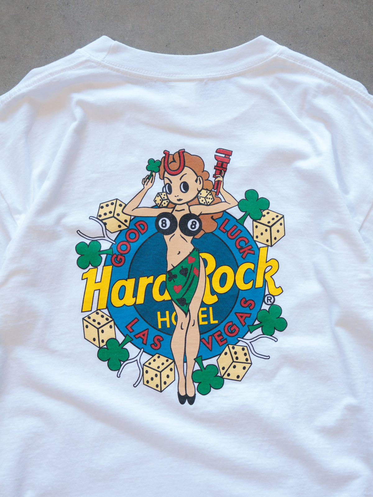 Vintage White Hard Rock Hotel Las Vegas Tee (-)