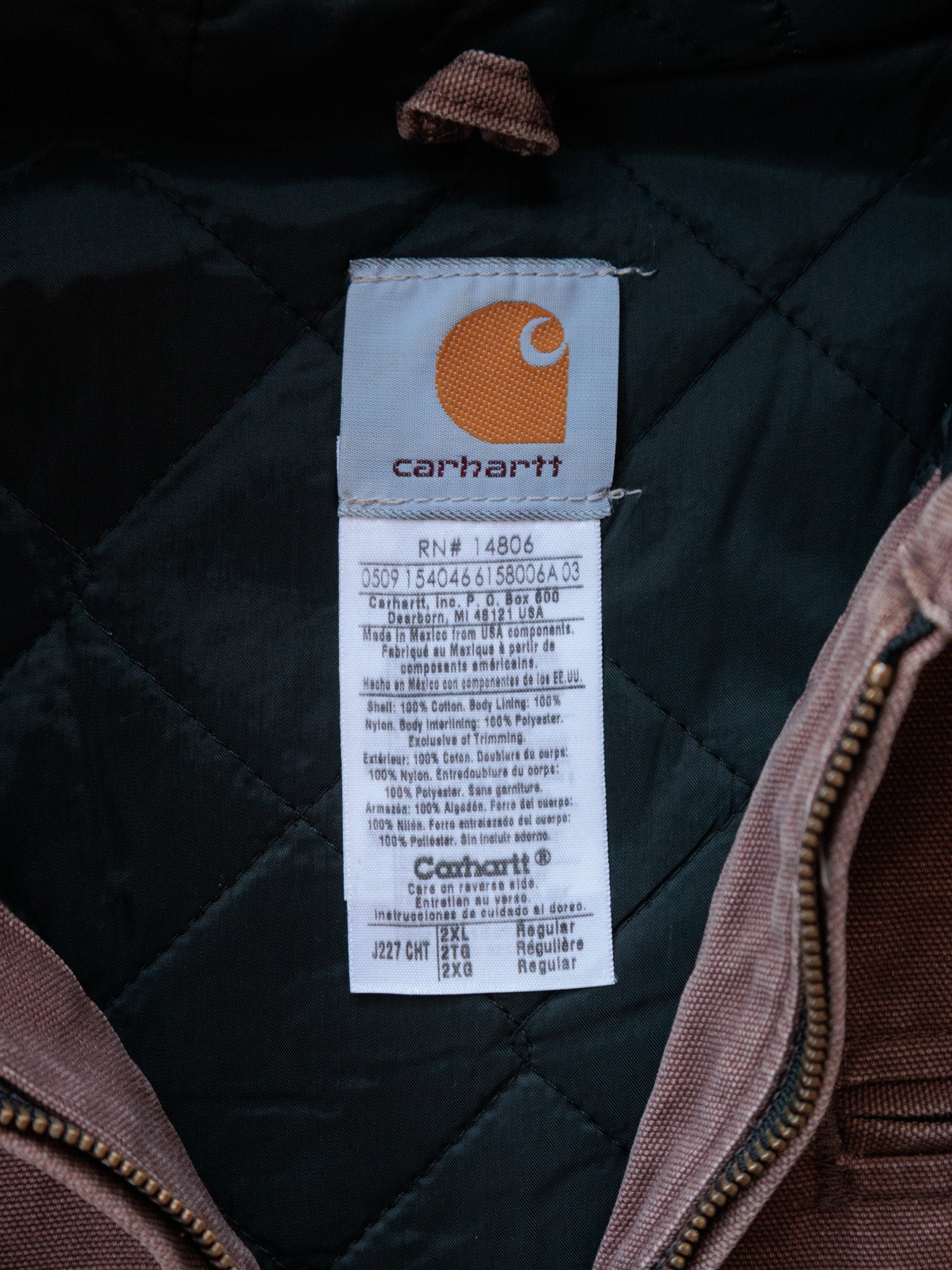 Vintage Pink Carhartt Active Jacket (2XL)