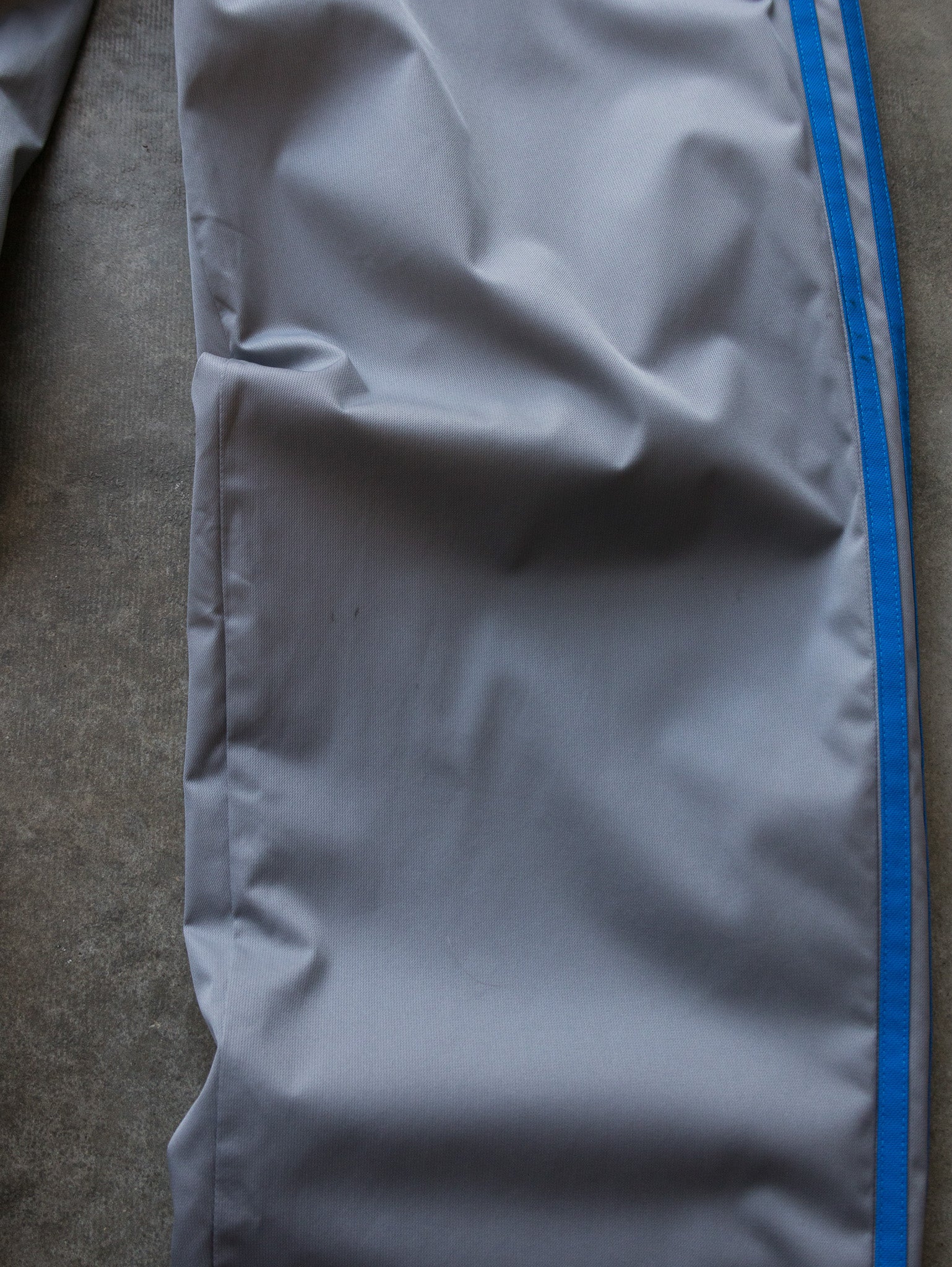 Vintage 00s Grey & Blue Adidas Track Pants (L)