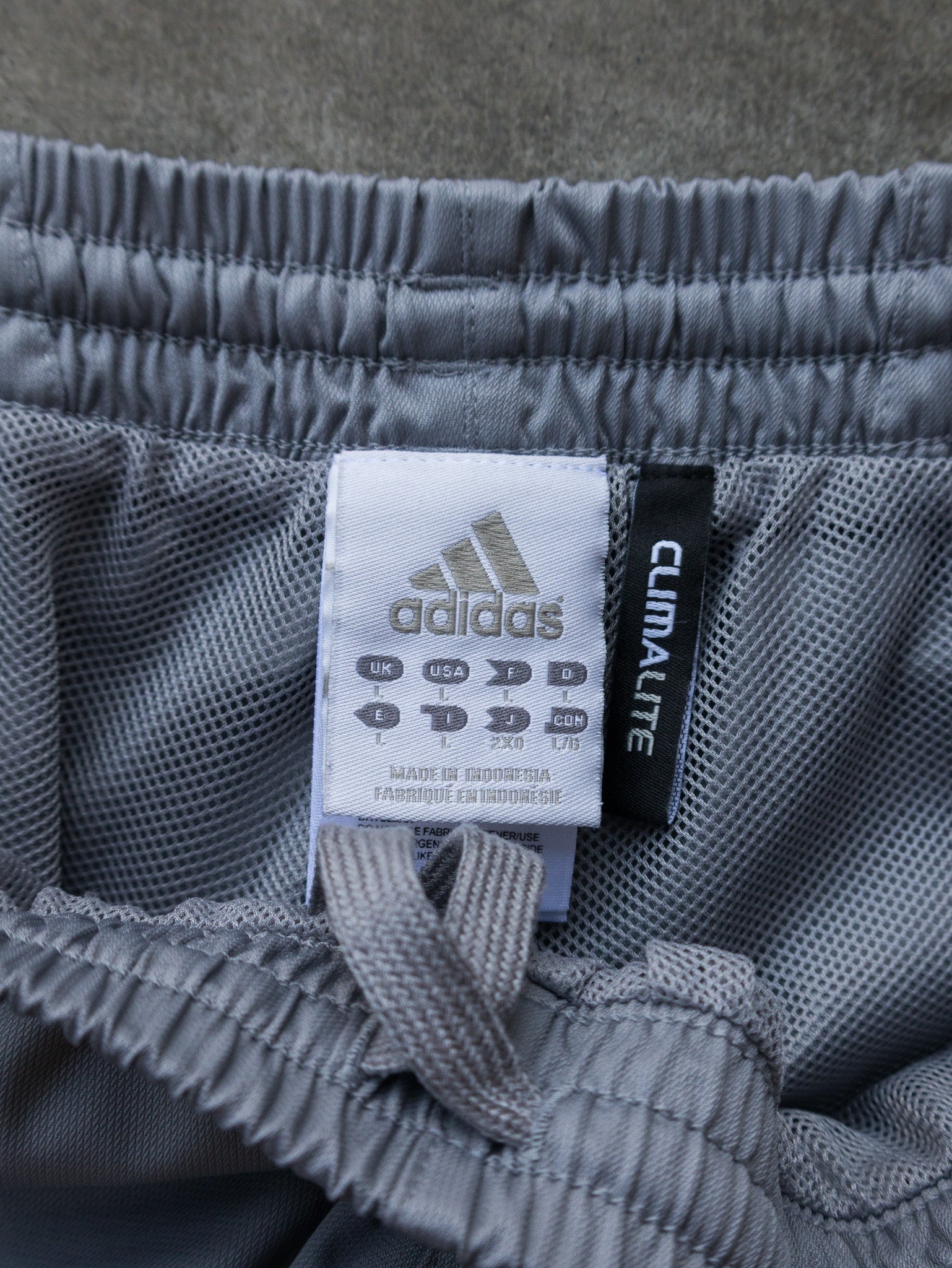 Vintage 00s Grey & Blue Adidas Track Pants (L)