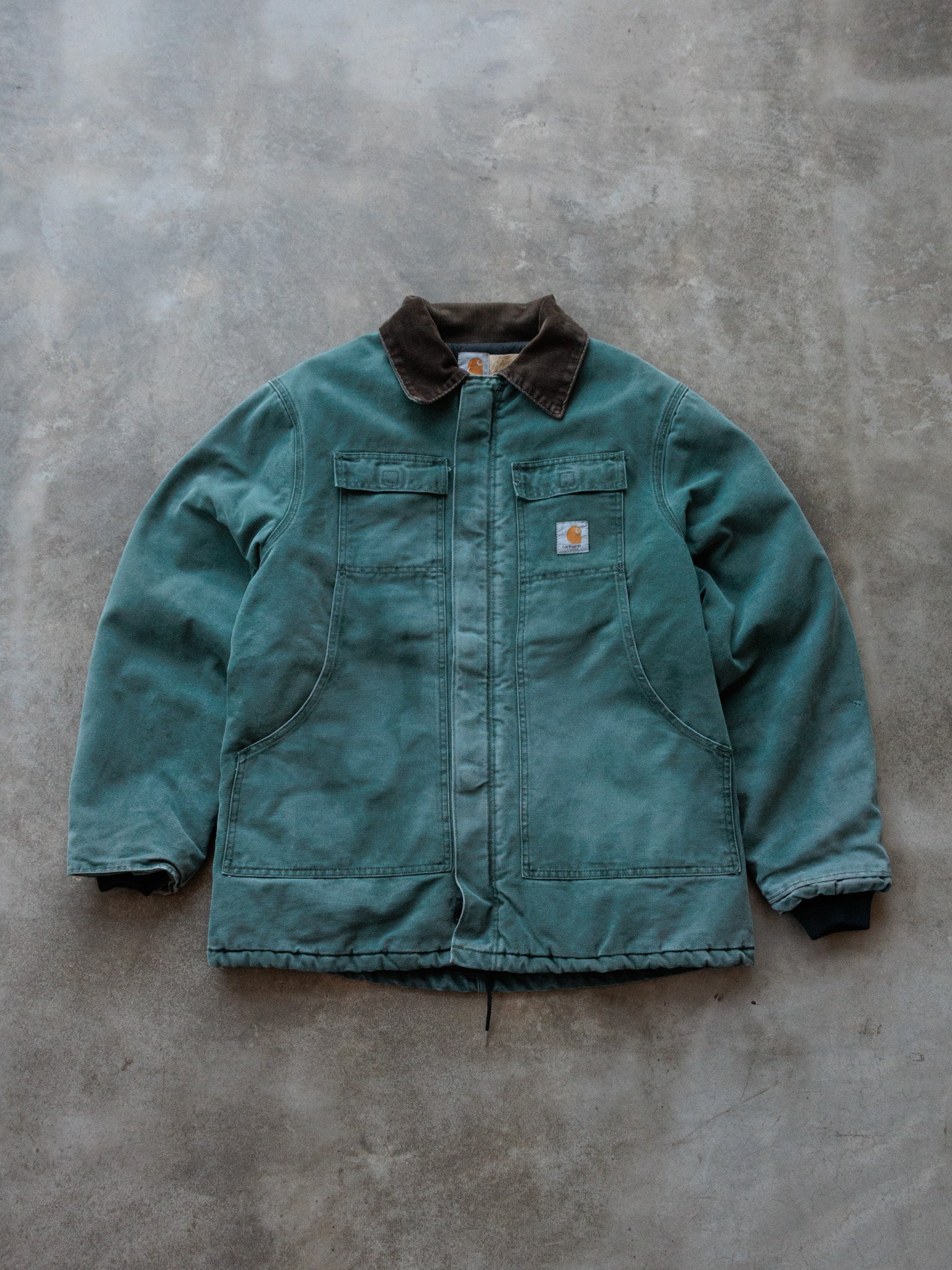Vintage 90s Carhartt C26 HTG 'Hunter Green' Traditional Coat (L)