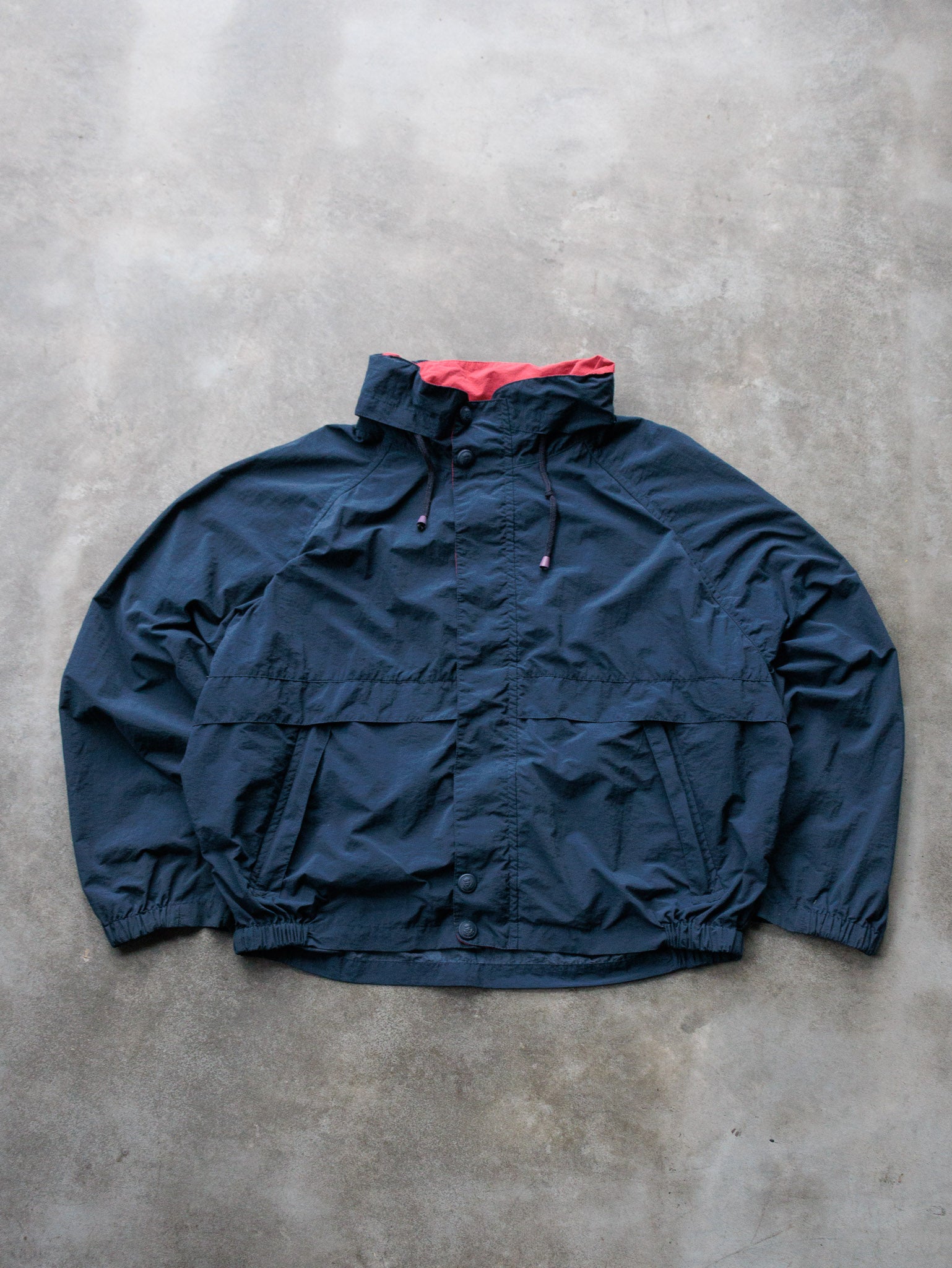 Vintage 90s Navy Nautica Mesh-Lined Windbreaker (2XL)