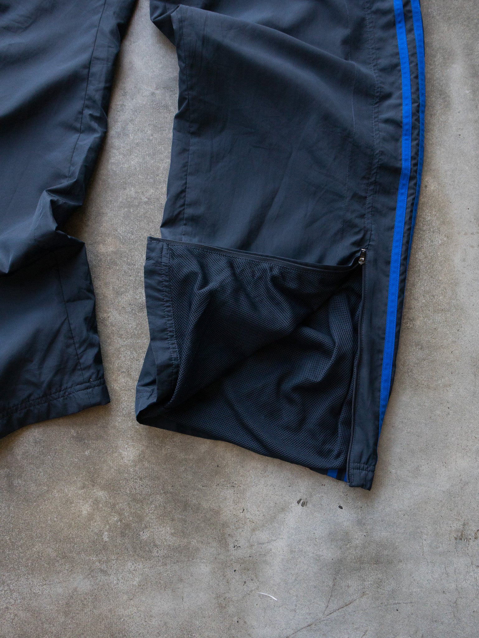 Vintage 00s Navy & Blue Adidas Track Pants (XL)