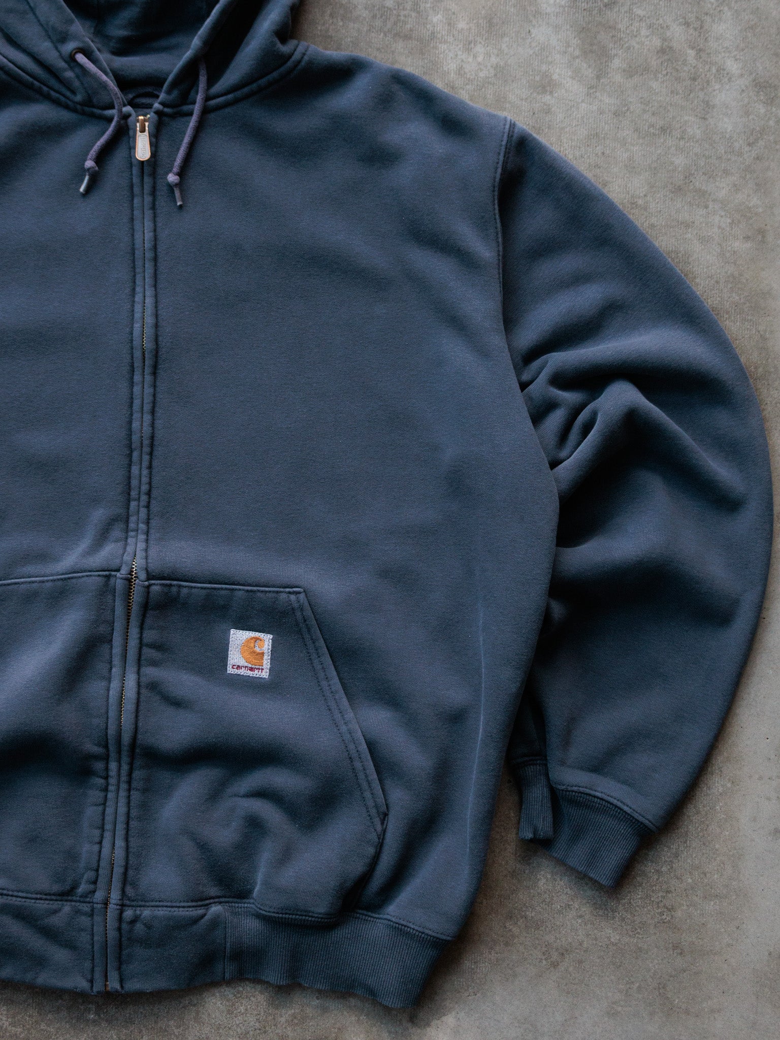 Vintage Navy Carhartt Zip Hoodie (L)