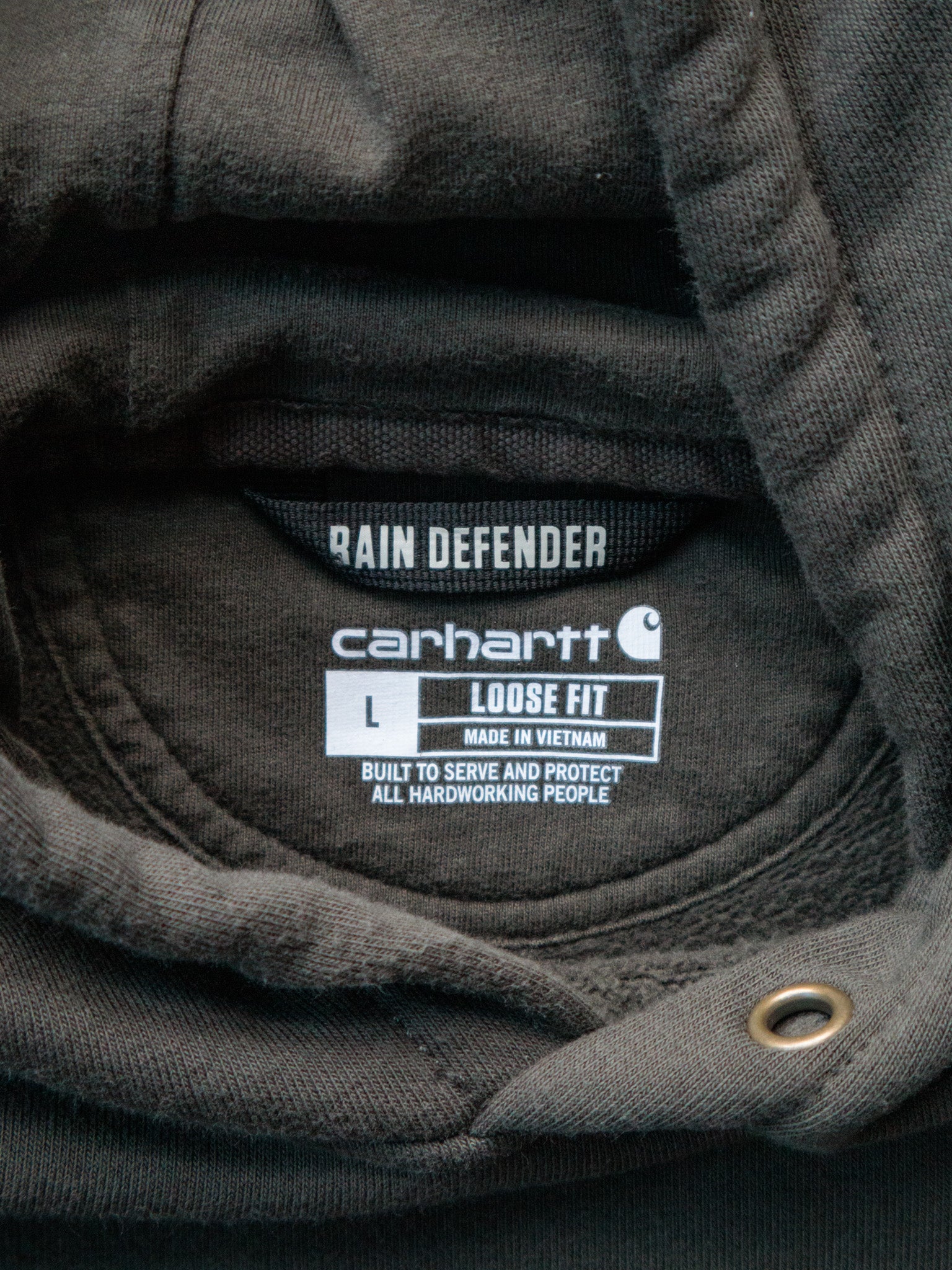 Vintage Green Carhartt Hoodie (L)