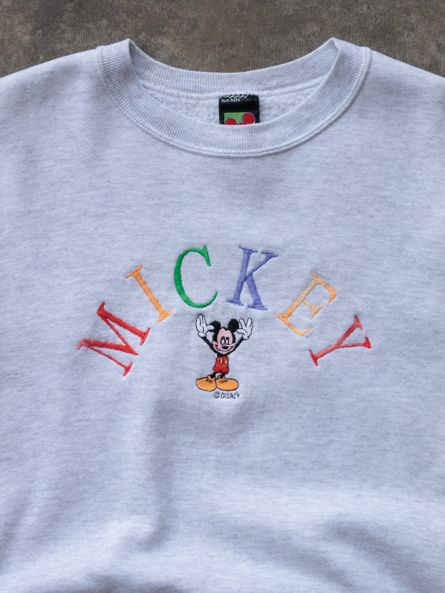 Vintage 90s Grey Disney Mickey Mouse Sweatshirt (-)