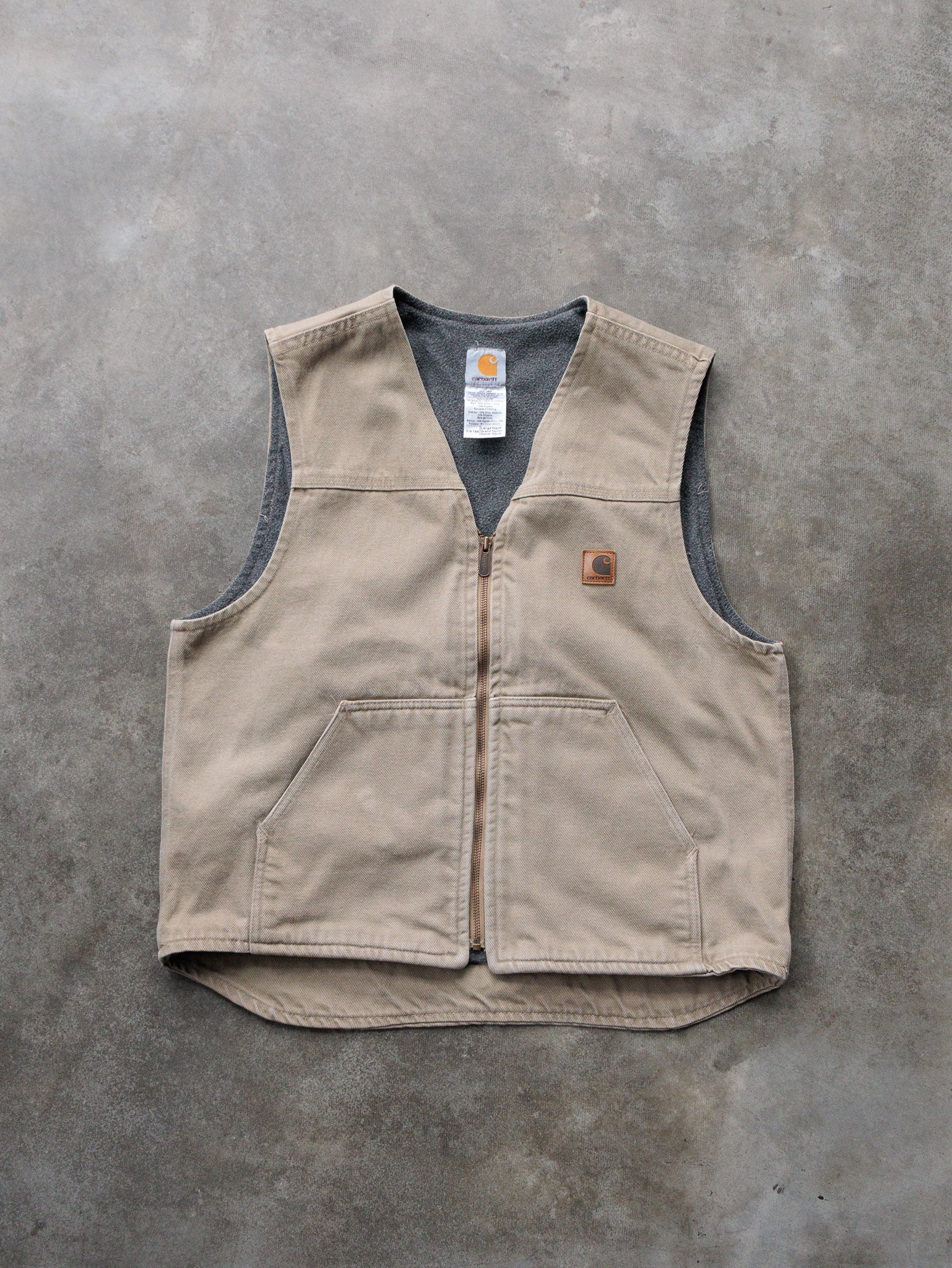 Vintage 2005 Carhartt V19 Tan Vest (L)