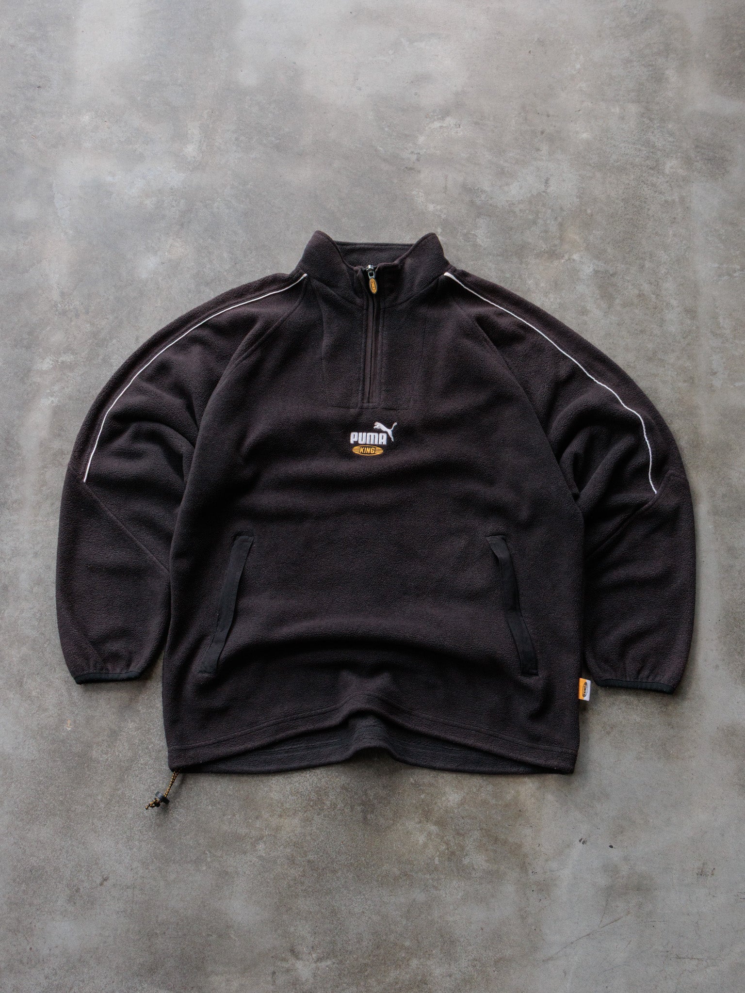 Vintage Black Puma King Fleece Quarter Zip (XL)