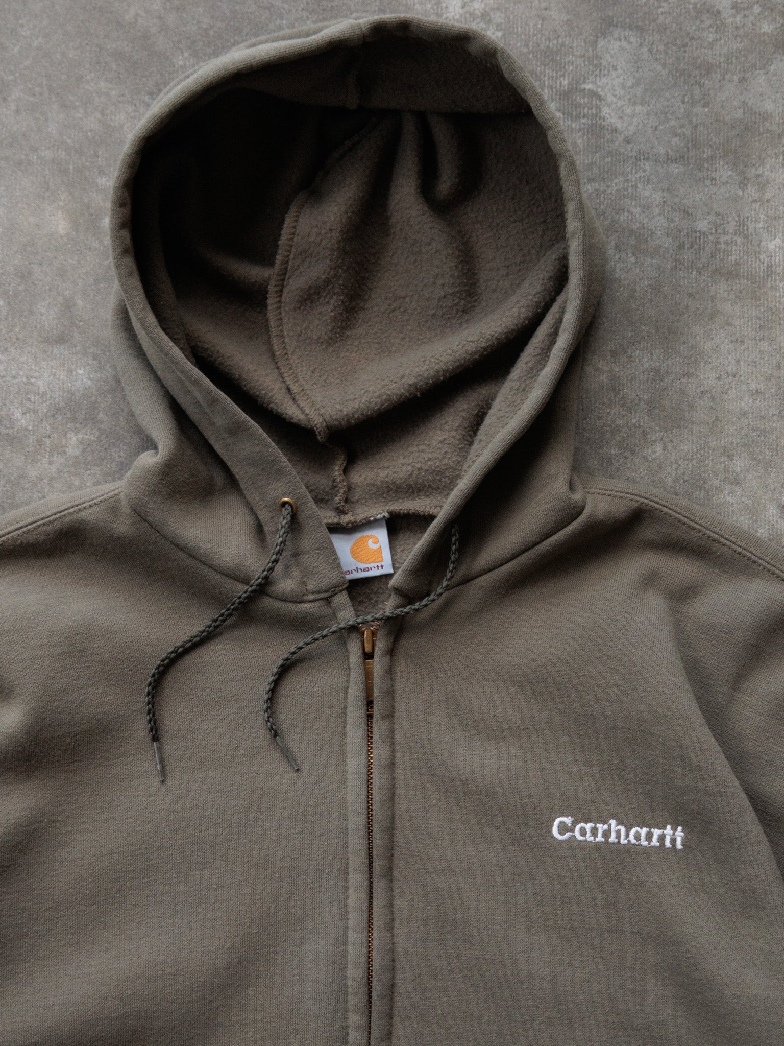 Vintage Green Carhartt Zip Hoodie (-)
