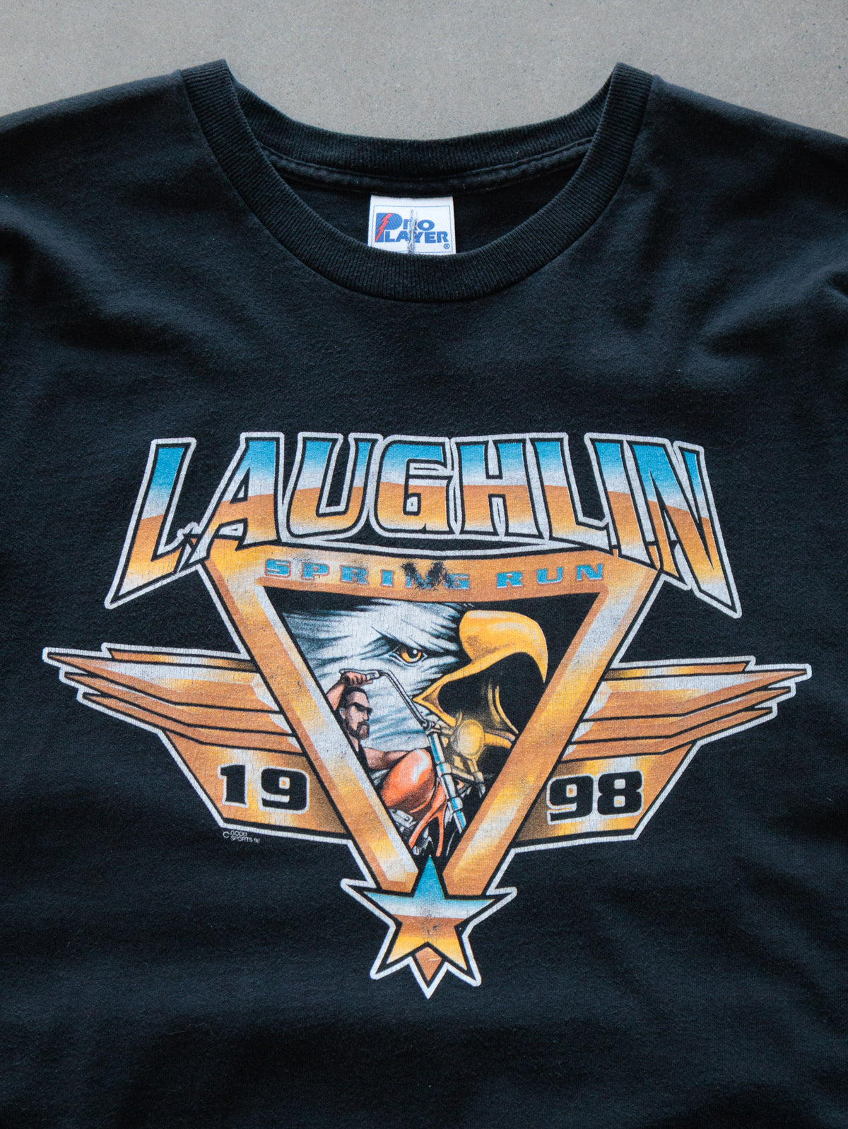 Vintage 1998 Black Laughlin Spring Run Tee (2XL)