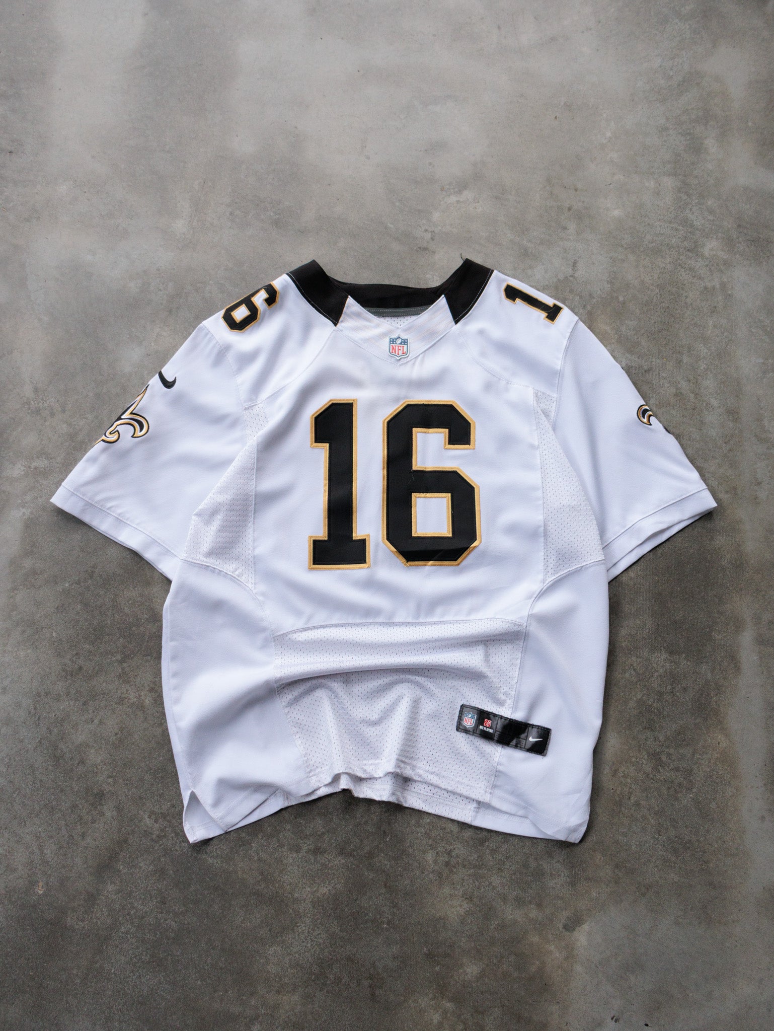 White Nike New Orleans Saints Lance Moore NFL Jersey (L)