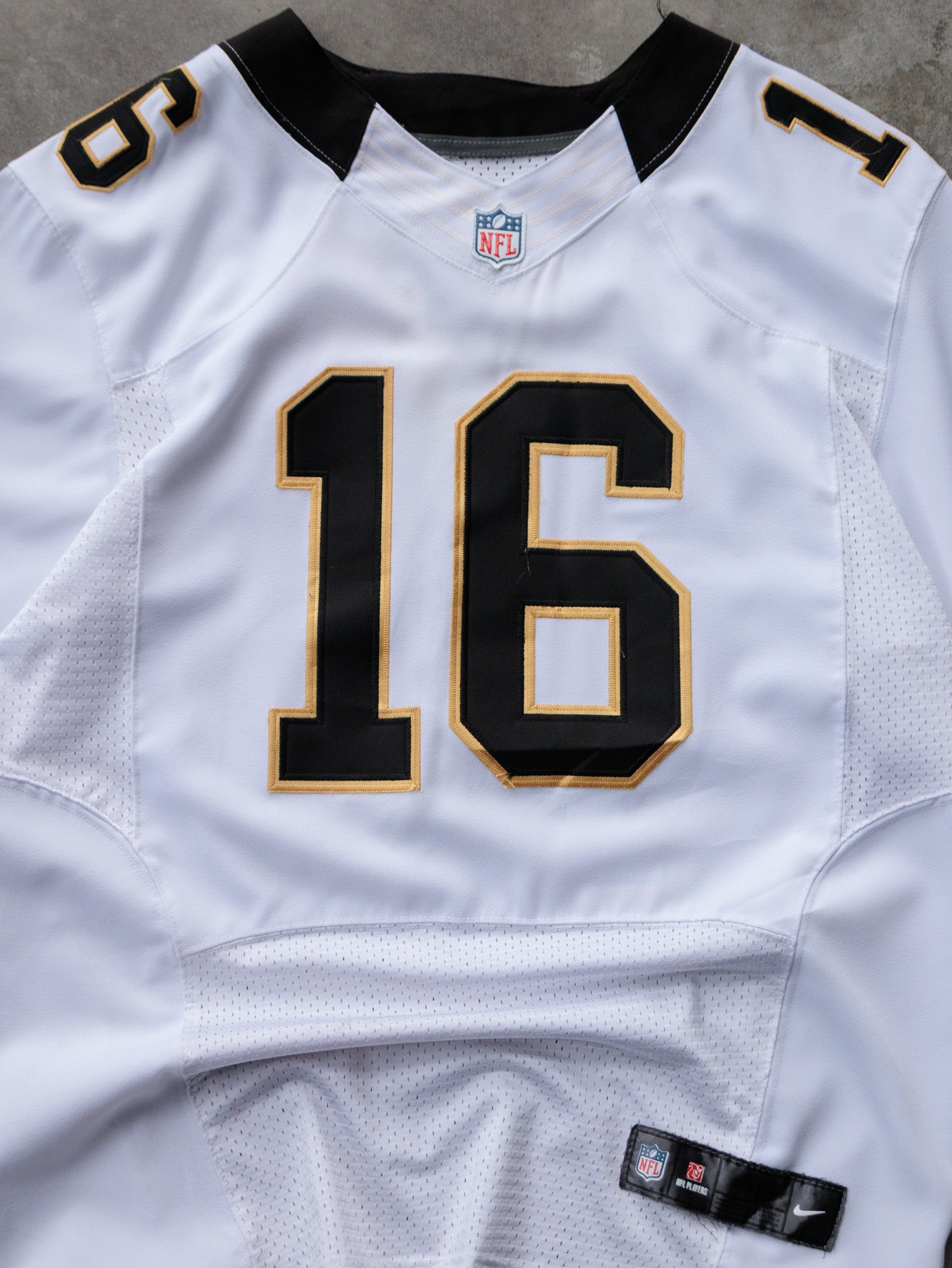 White Nike New Orleans Saints Lance Moore NFL Jersey (L)