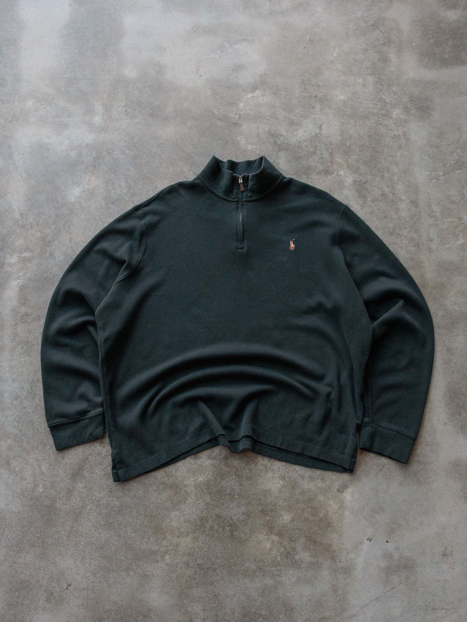 Black Polo Ralph Lauren Knit Quarter Zip (XL)