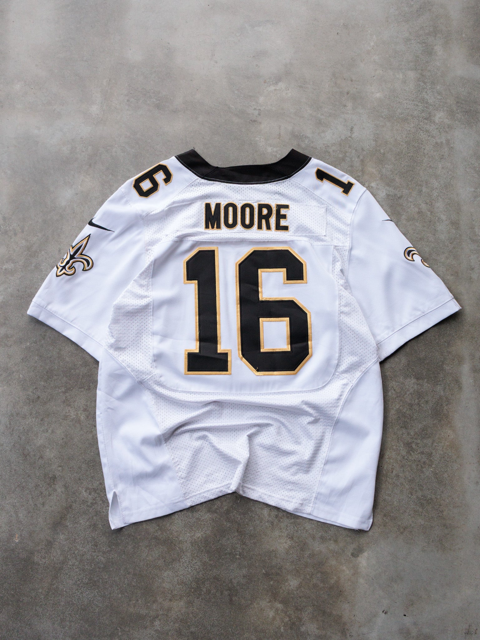 White Nike New Orleans Saints Lance Moore NFL Jersey (L)