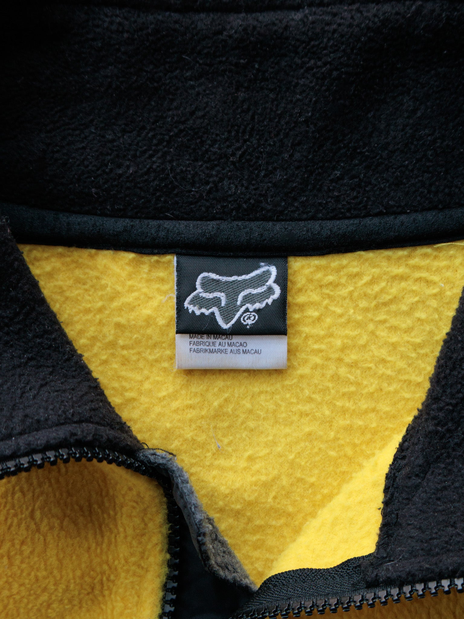 Vintage 90s Black Fox Colourblock Fleece Vest (XL)