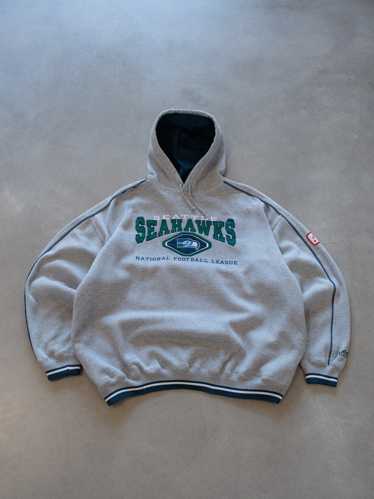 Vintage 90s Grey Lee Sport Seattle Seahawks Hoodie (2XL)