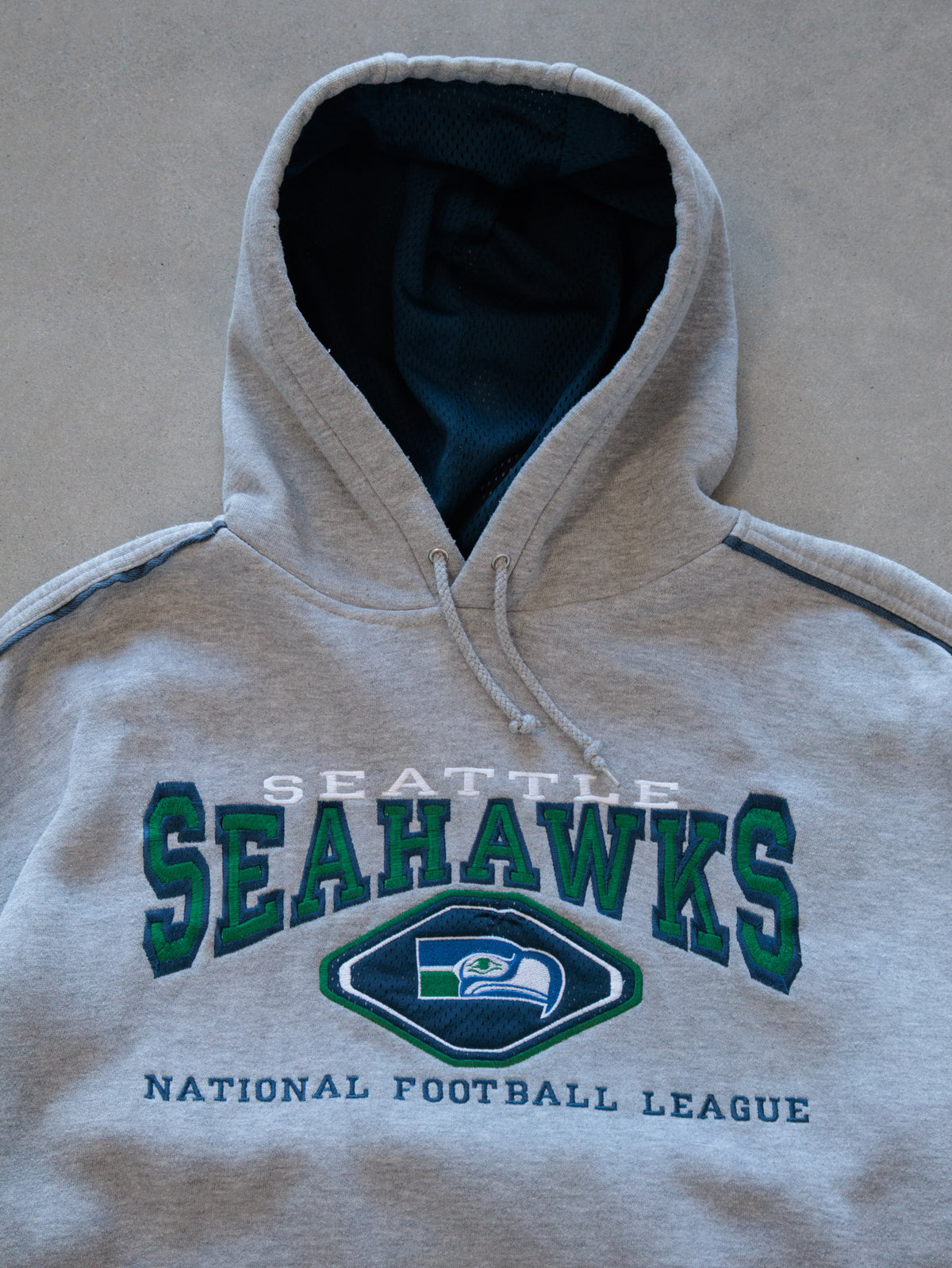 Vintage 90s Grey Lee Sport Seattle Seahawks Hoodie (2XL)