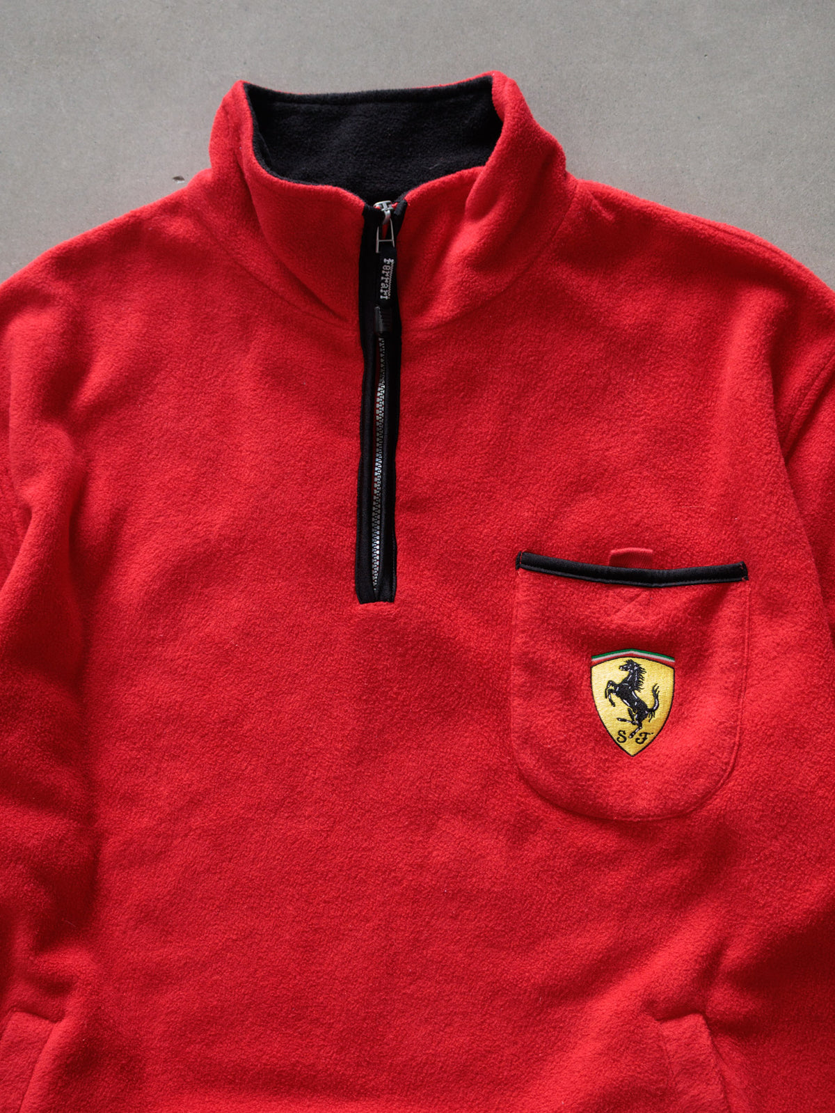 Vintage Red Ferrari Fleece Quarter Zip (2XL)