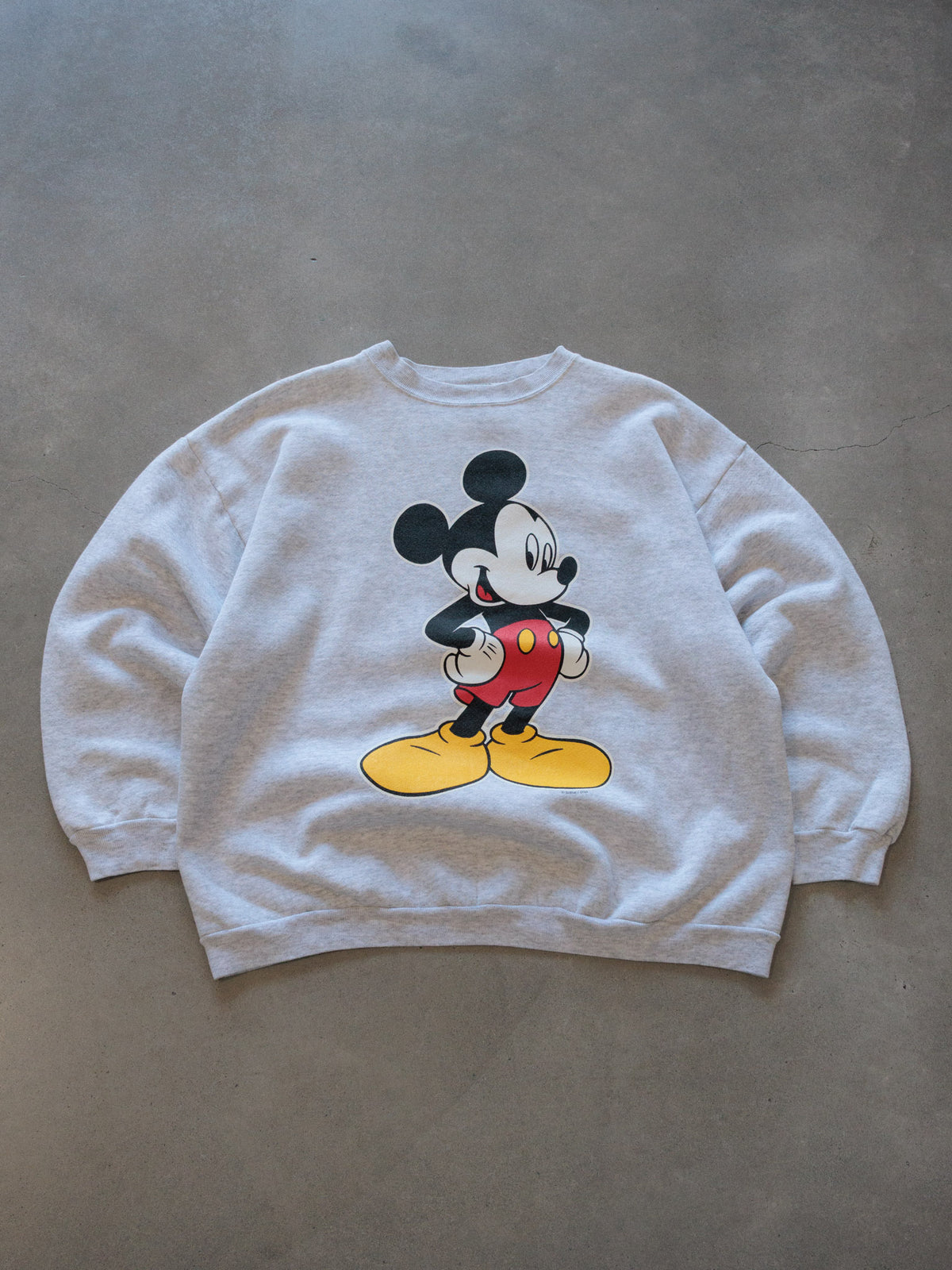 Vintage 90s Grey Disney Mickey Mouse Sweatshirt (XL)