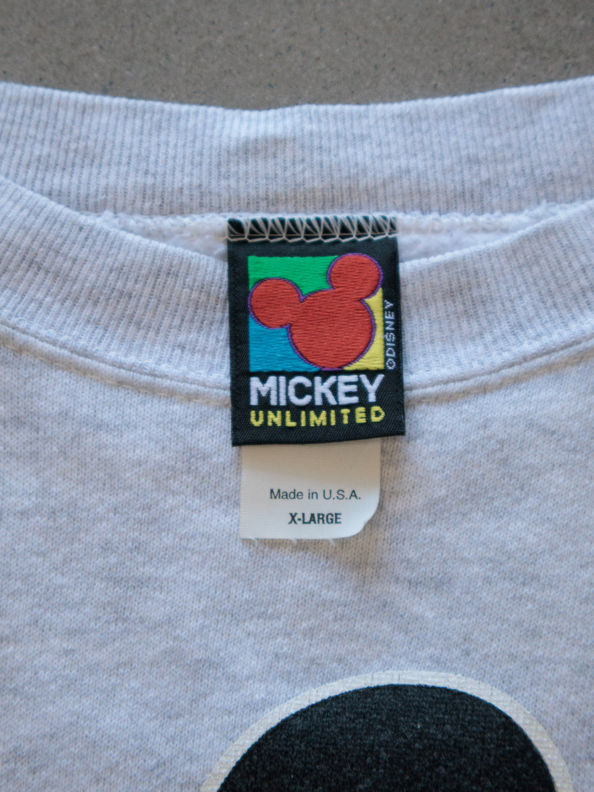 Vintage 90s Grey Disney Mickey Mouse Sweatshirt (XL)