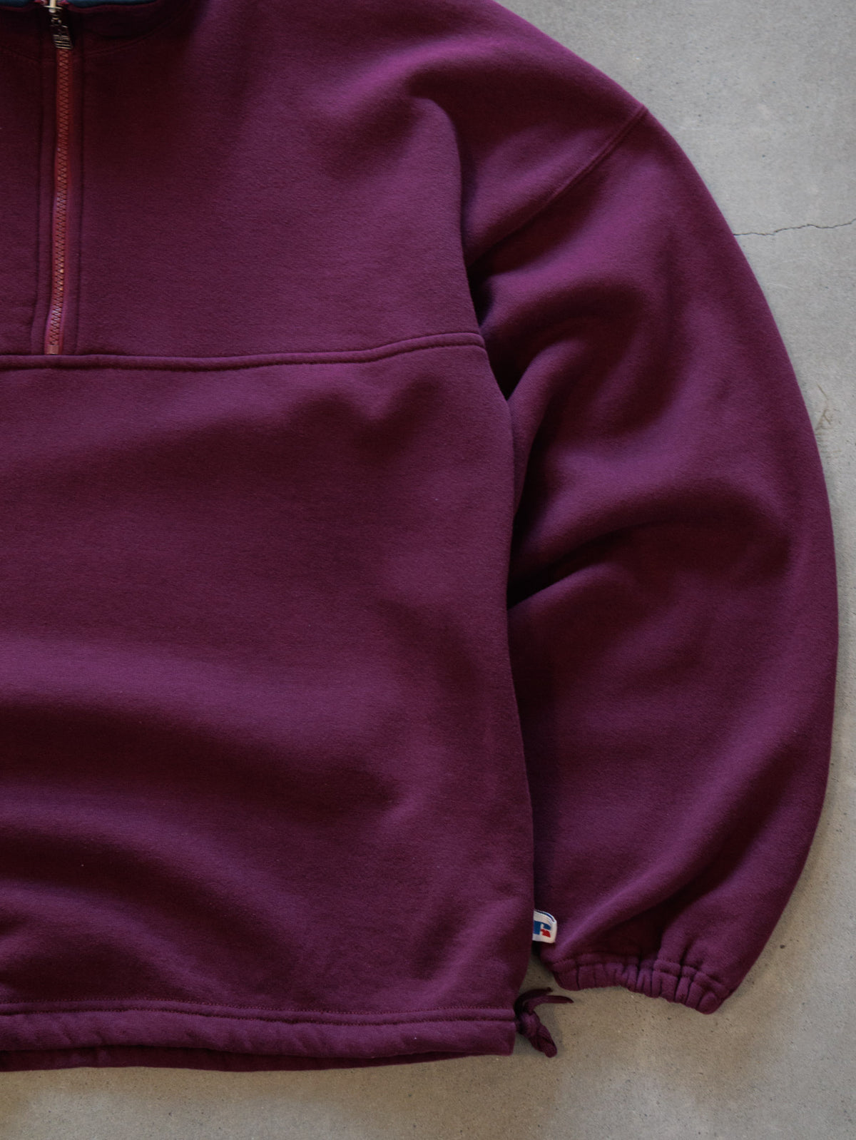 Vintage 90s Red Russell Athletic Fleece Quarter Zip (L)