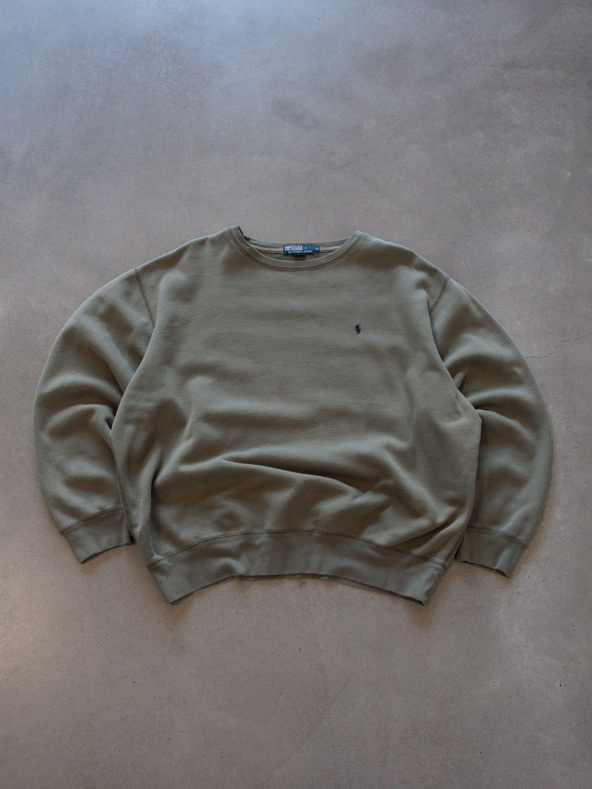 Vintage Green Polo Ralph Lauren Sweatshirt (XL)