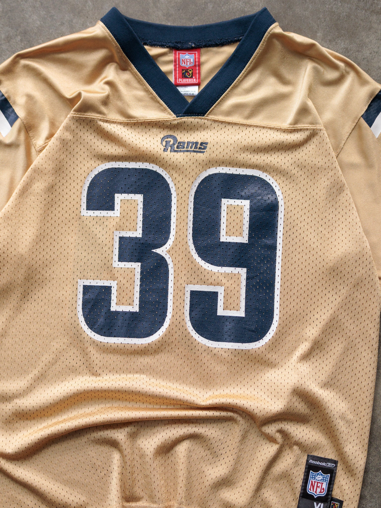 Vintage 00s Gold Reebok St. Louis Rams Steven Jackson NFL Jersey (18-20Y)