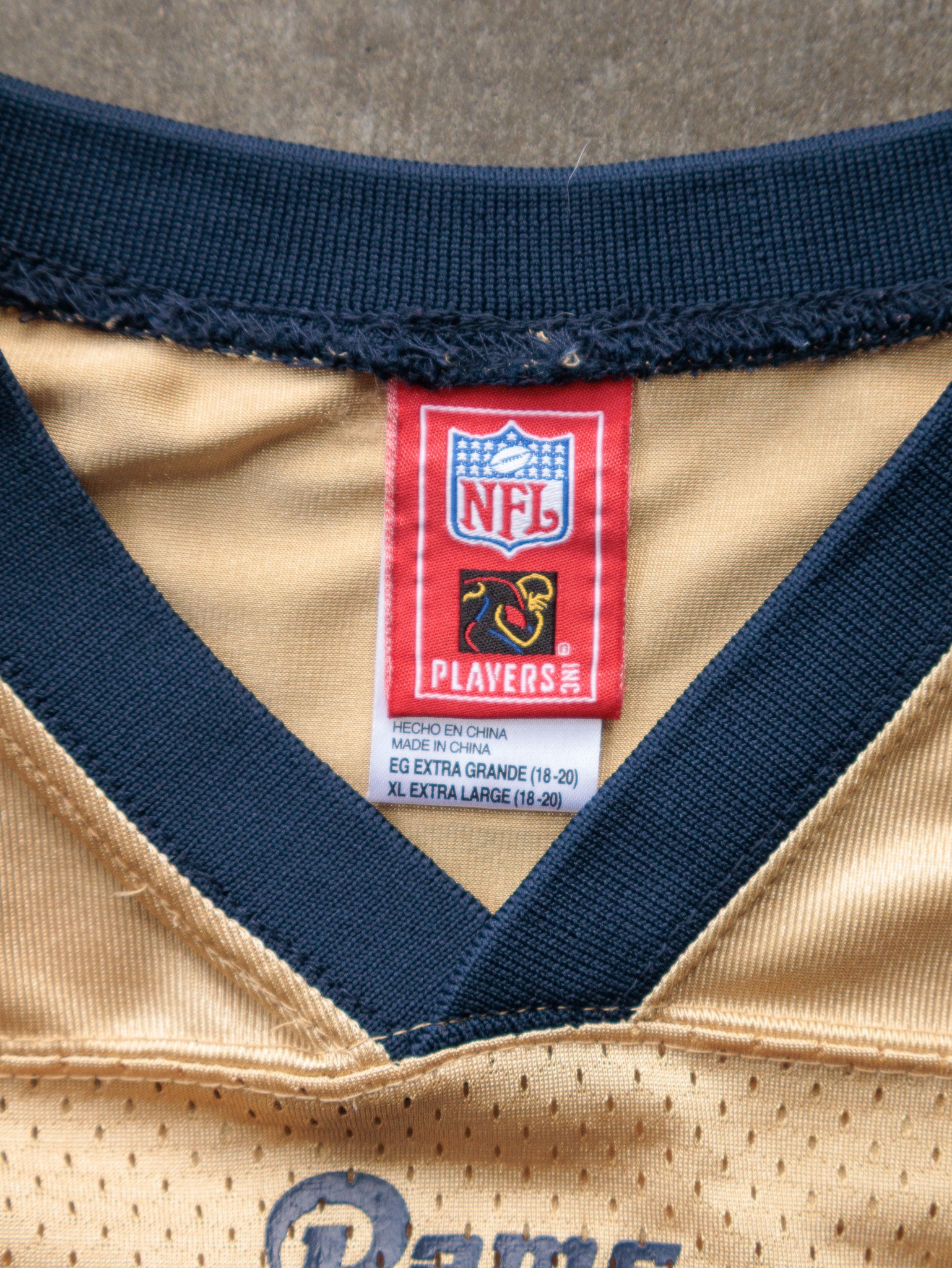Vintage 00s Gold Reebok St. Louis Rams Steven Jackson NFL Jersey (18-20Y)