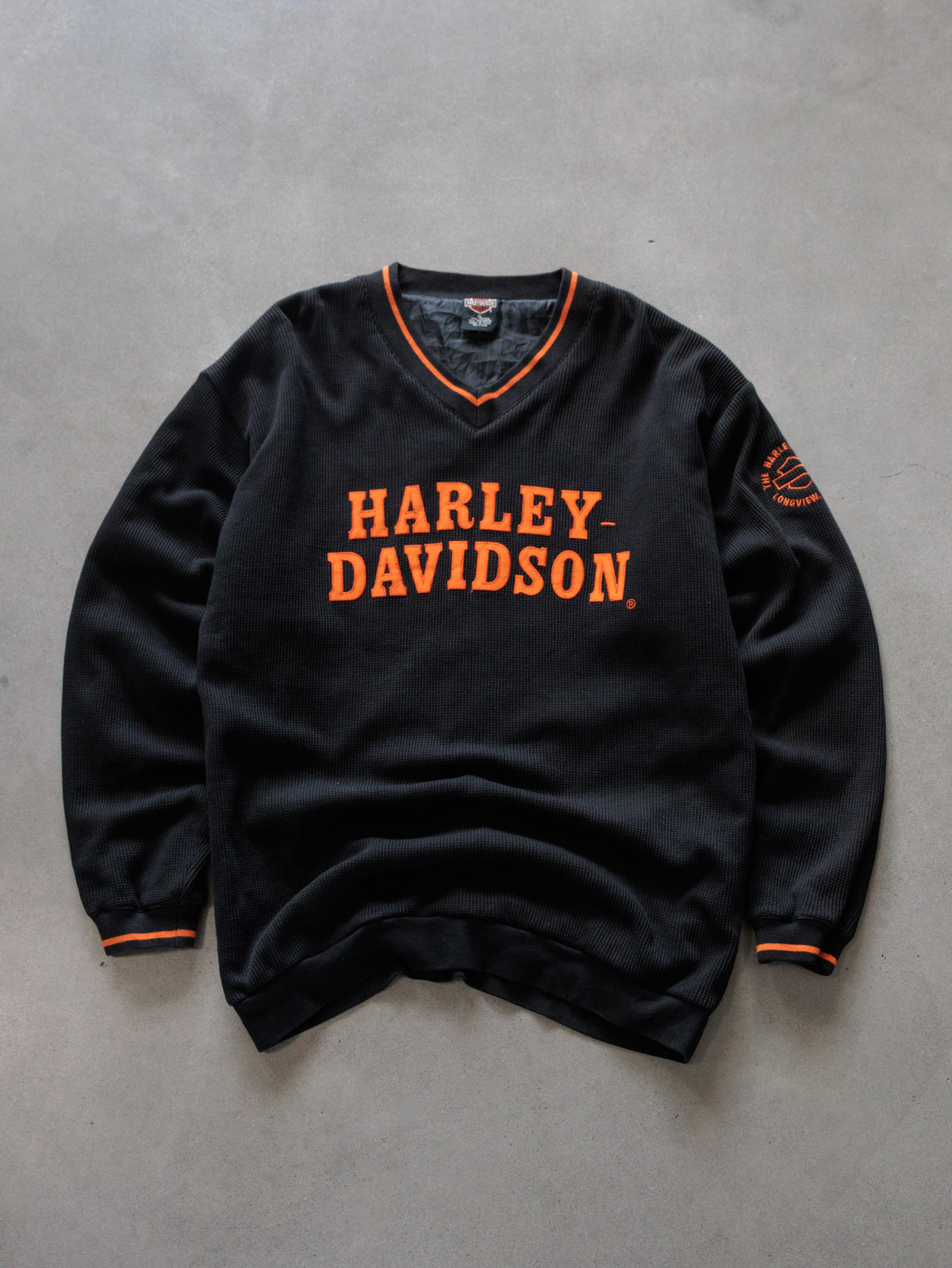 Vintage Black Harley-Davidson Longview Texas Knit Sweater (XL)