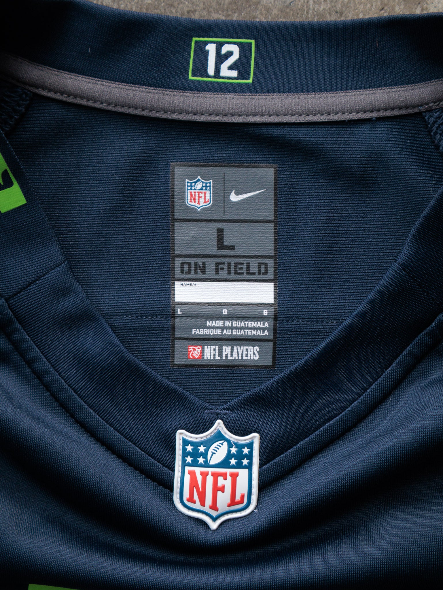 Blue Nike Seattle Seahawks Russell Wilson NFL Jersey (L)