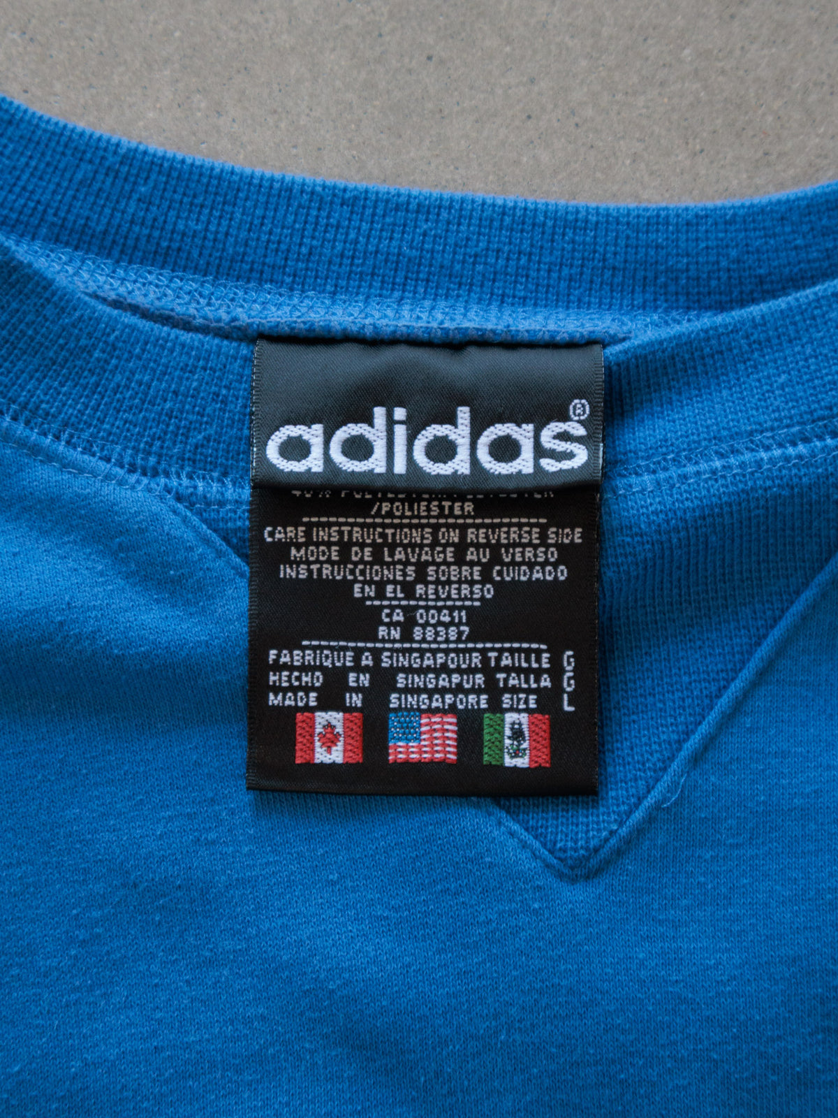 Vintage 90s Blue Adidas Soccer Sweatshirt (L)