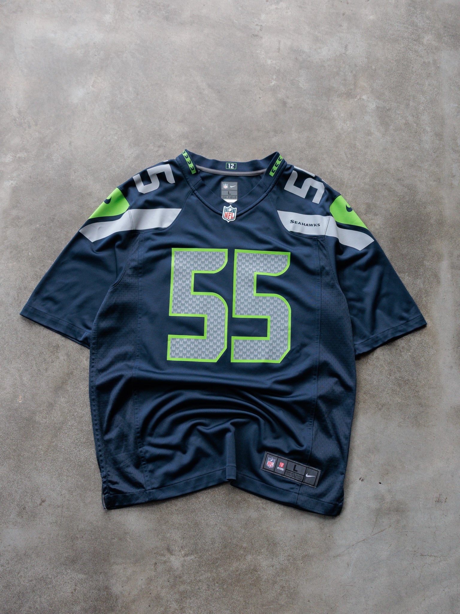 Blue Nike Seattle Seahawks Frank Clark NFL Jersey (L)