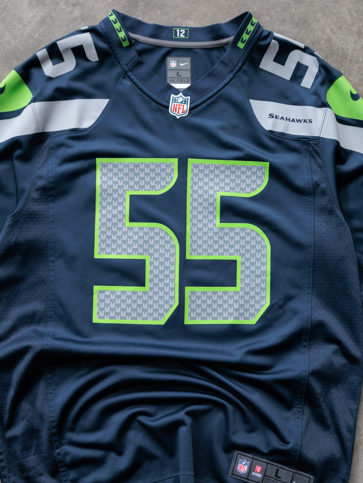 Blue Nike Seattle Seahawks Frank Clark NFL Jersey (L)