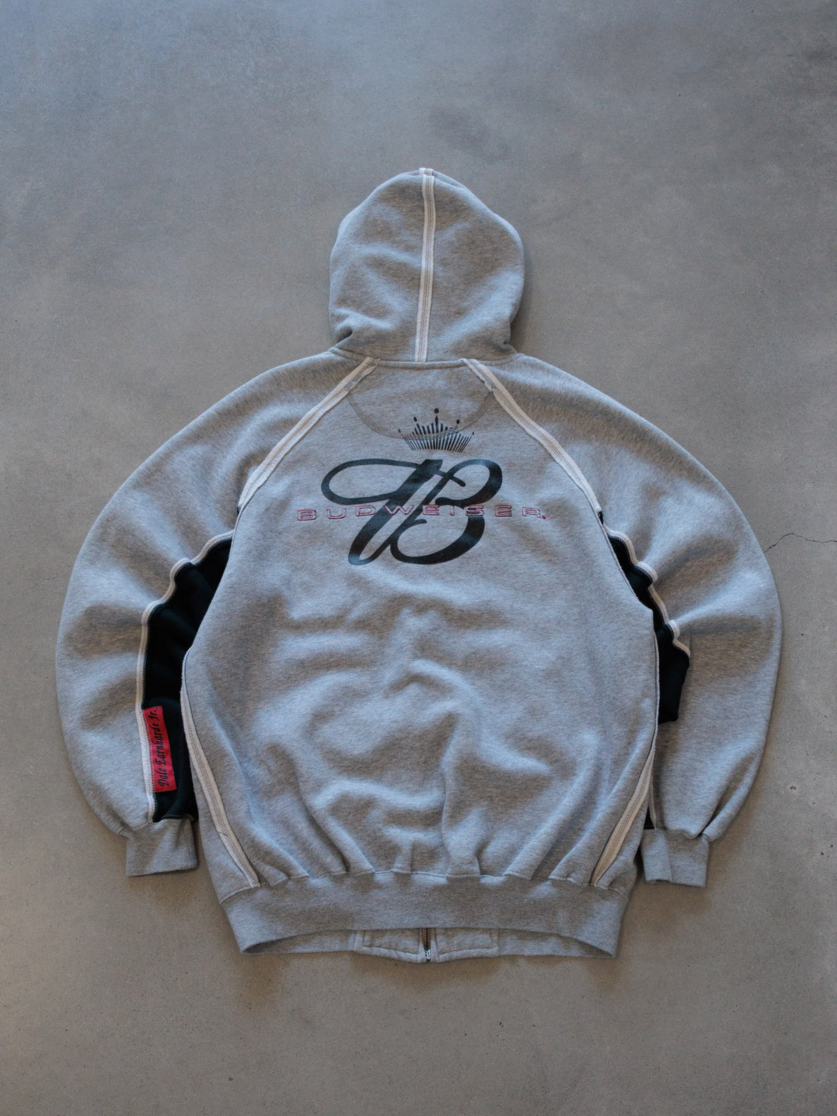 Vintage 00s Grey NASCAR Dale Jr. Budweiser Full Zip Hoodie (-)