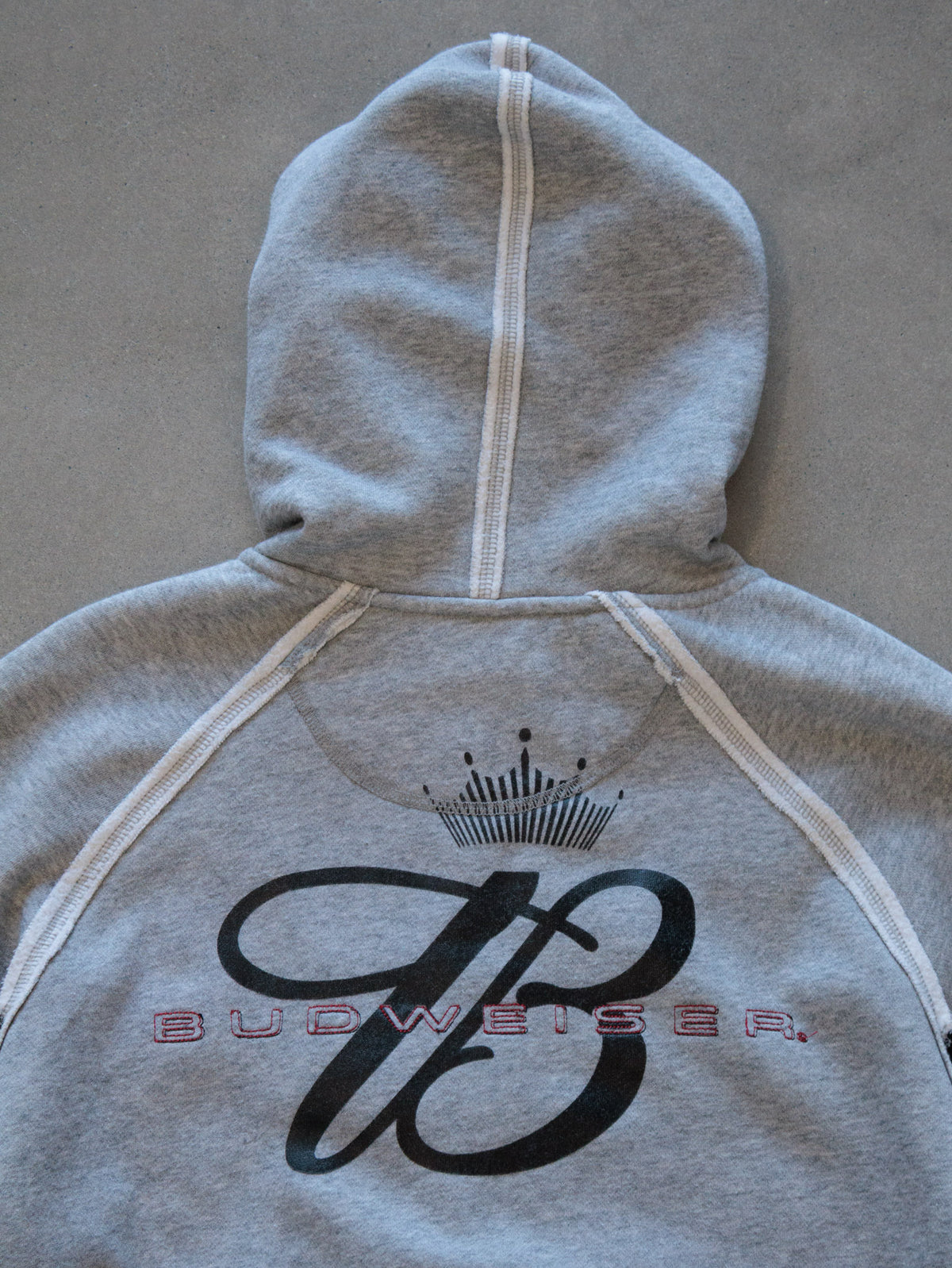 Vintage 00s Grey NASCAR Dale Jr. Budweiser Full Zip Hoodie (-)