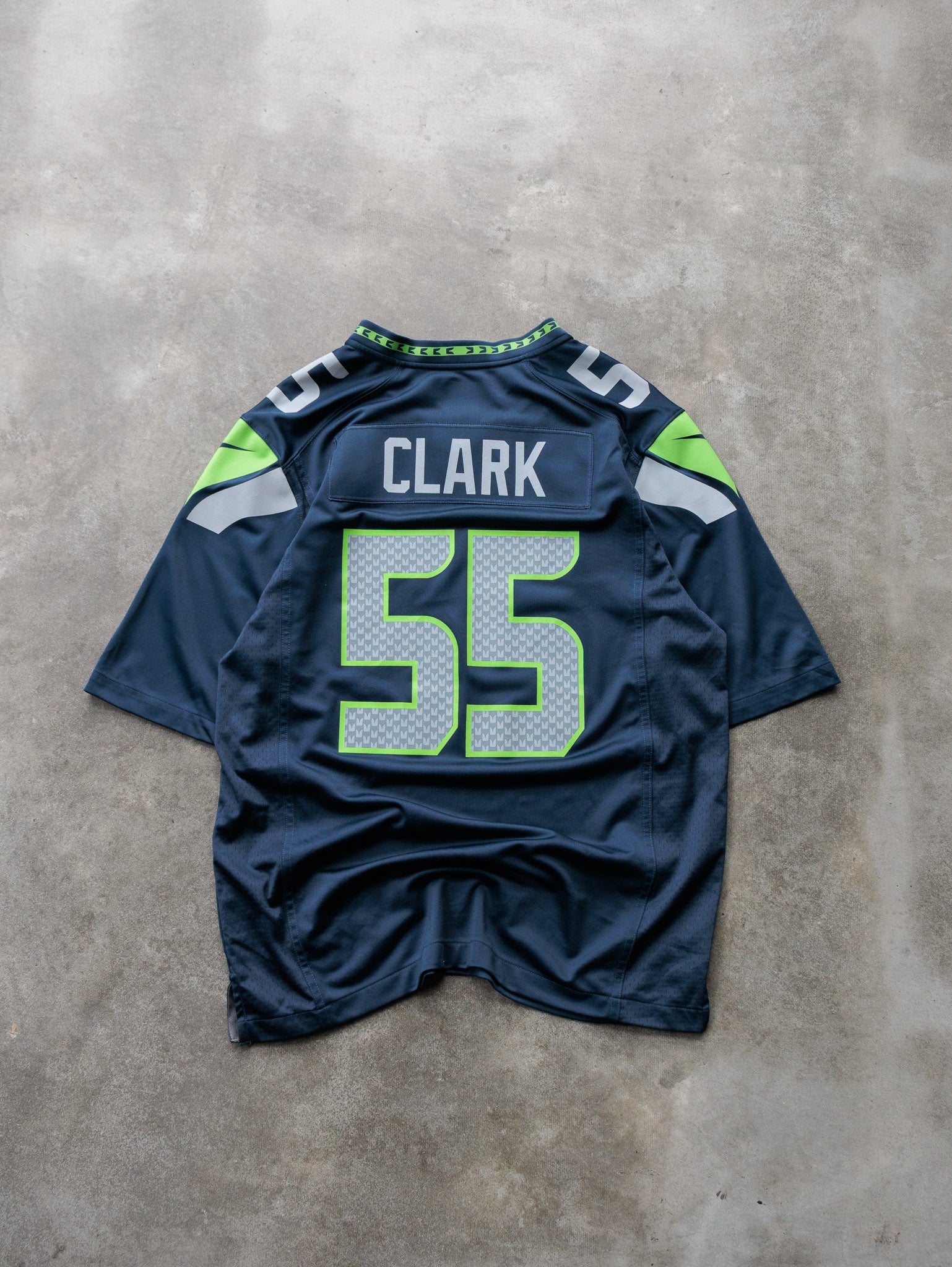 Blue Nike Seattle Seahawks Frank Clark NFL Jersey (L)
