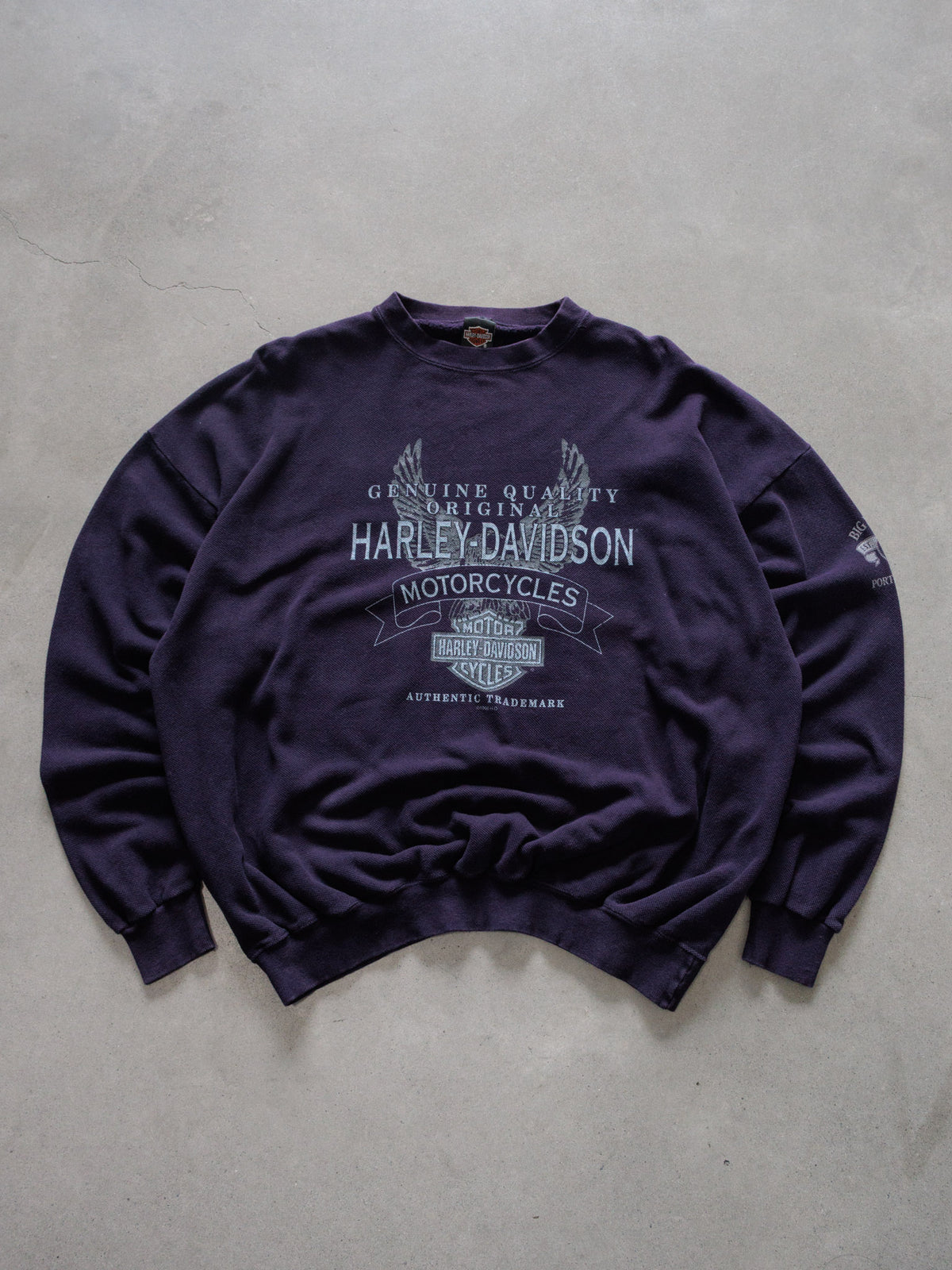 Vintage 90s Purple Harley-Davidson Portland Maine Sweatshirt (XL)