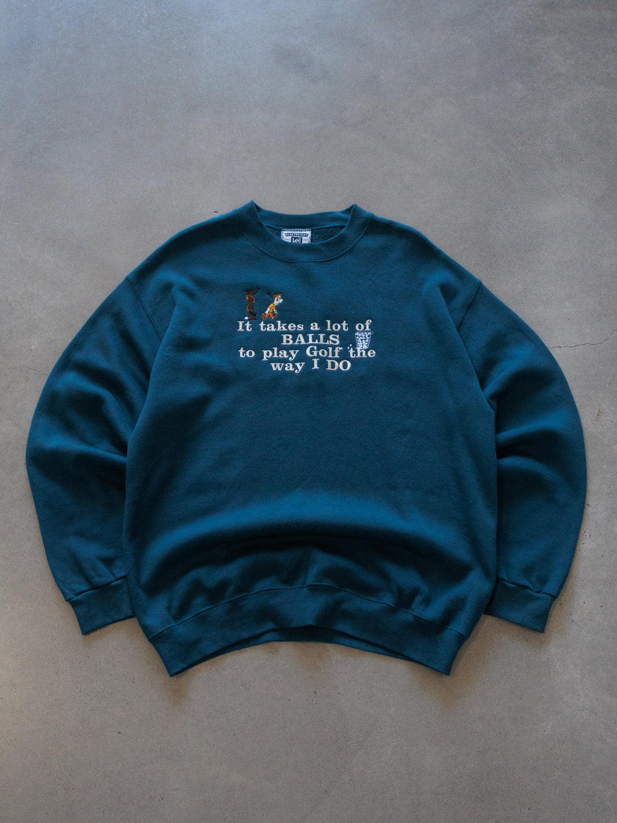 Vintage 90s Green Lee Golf Slogan Sweatshirt (L)