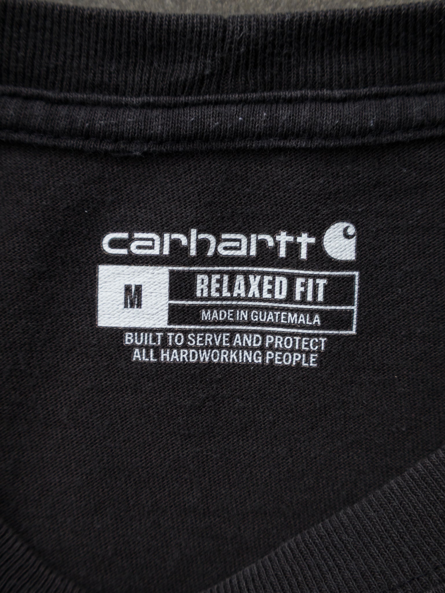 Vintage Black Carhartt Spell Out Texas Tee (M)